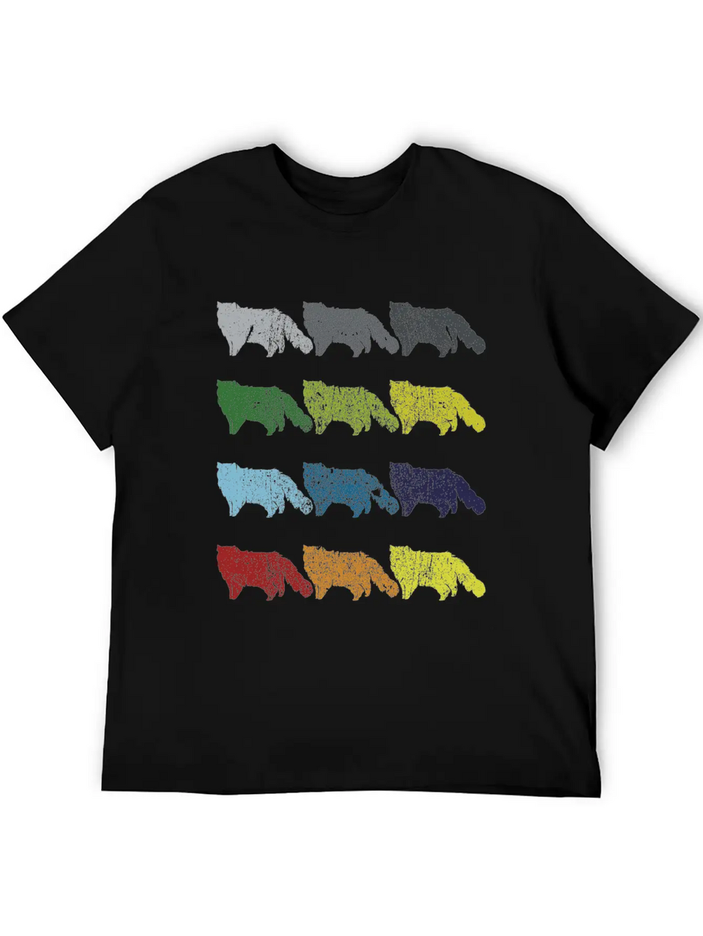 Neon Pop Art Retro Persian Cat Pet Gift Unisex Casual T-Shirt – Clean Design For Daily Comfort