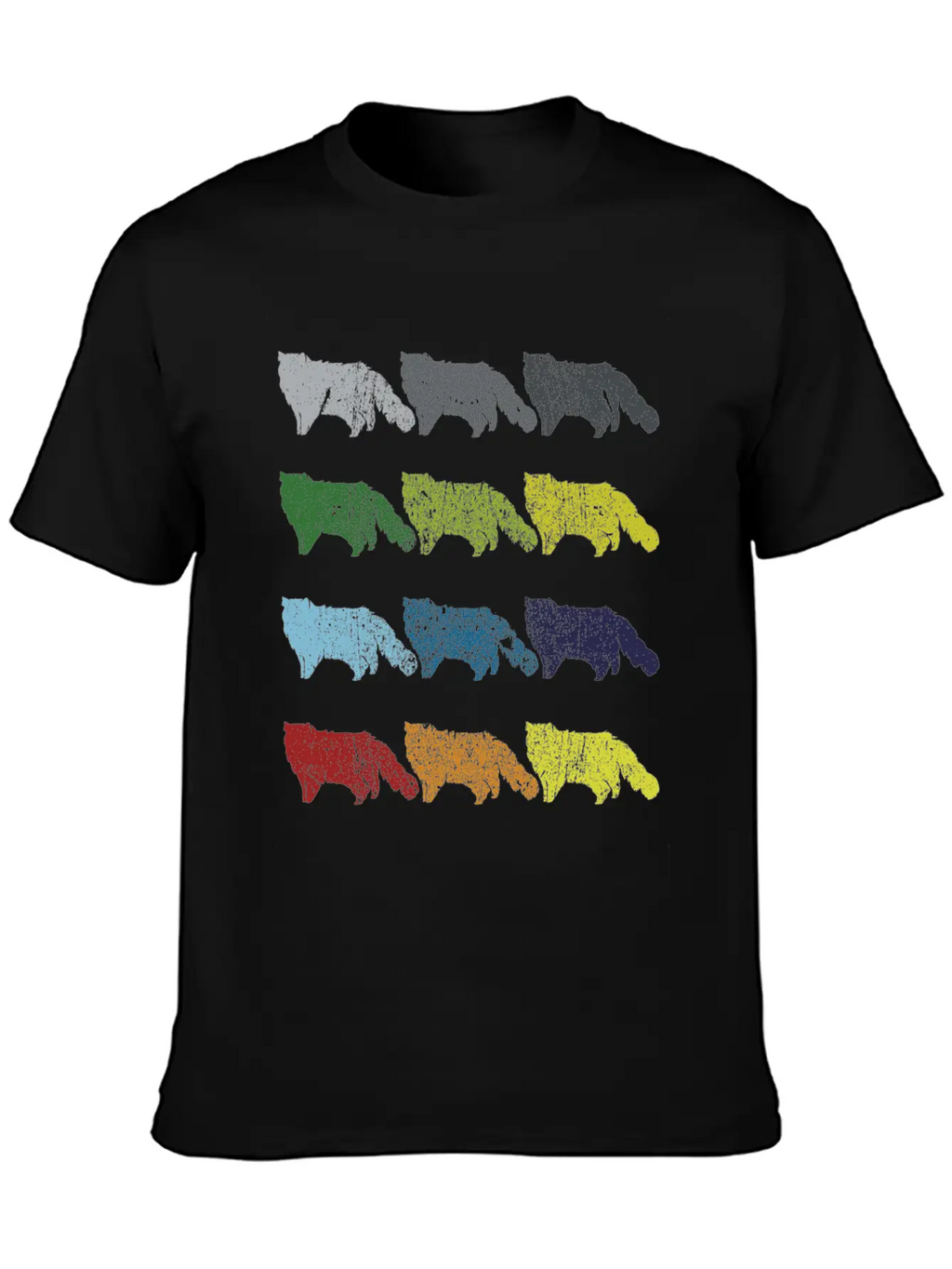 Neon Pop Art Retro Persian Cat Pet Gift Unisex Casual T-Shirt – Clean Design For Daily Comfort