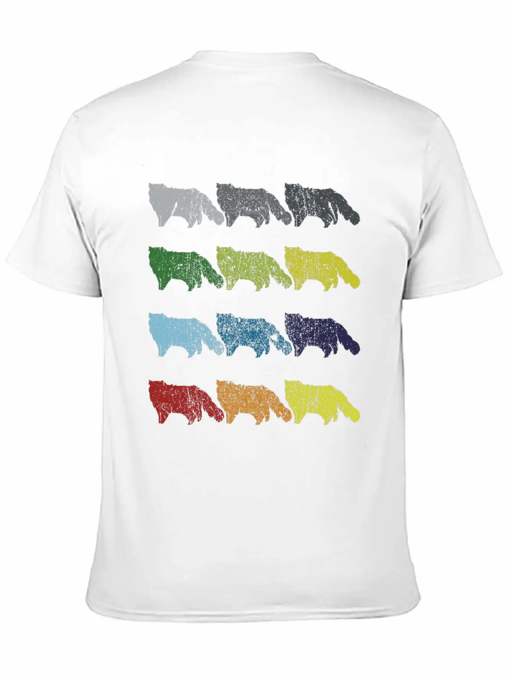 Neon Pop Art Retro Persian Cat Pet Gift Unisex Short Sleeve Soft Cotton T-Shirt – Casual Everyday Wear