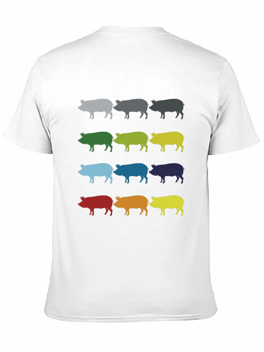 Neon Pop Art Retro Pig Animal Gift Idea Stylish Everyday T-Shirt – Unisex Basic Cotton Tee