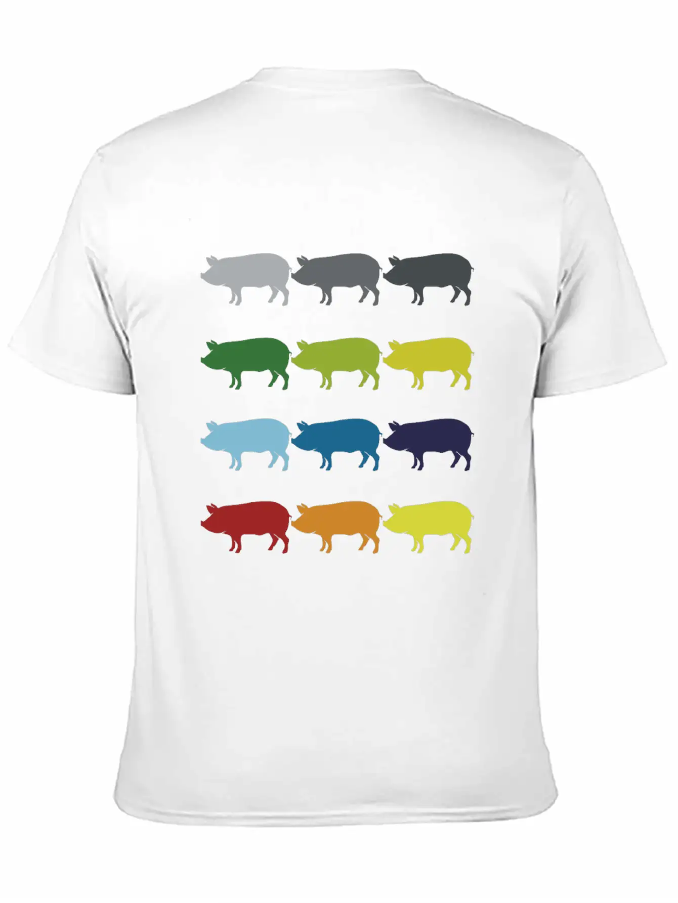 Neon Pop Art Retro Pig Animal Gift Idea Stylish Everyday T-Shirt – Unisex Basic Cotton Tee