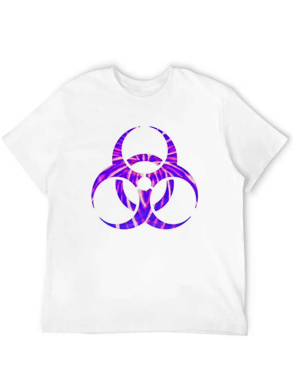 Neon Purple Biohazard Unisex Casual T-Shirt – Clean Design For Daily Comfort