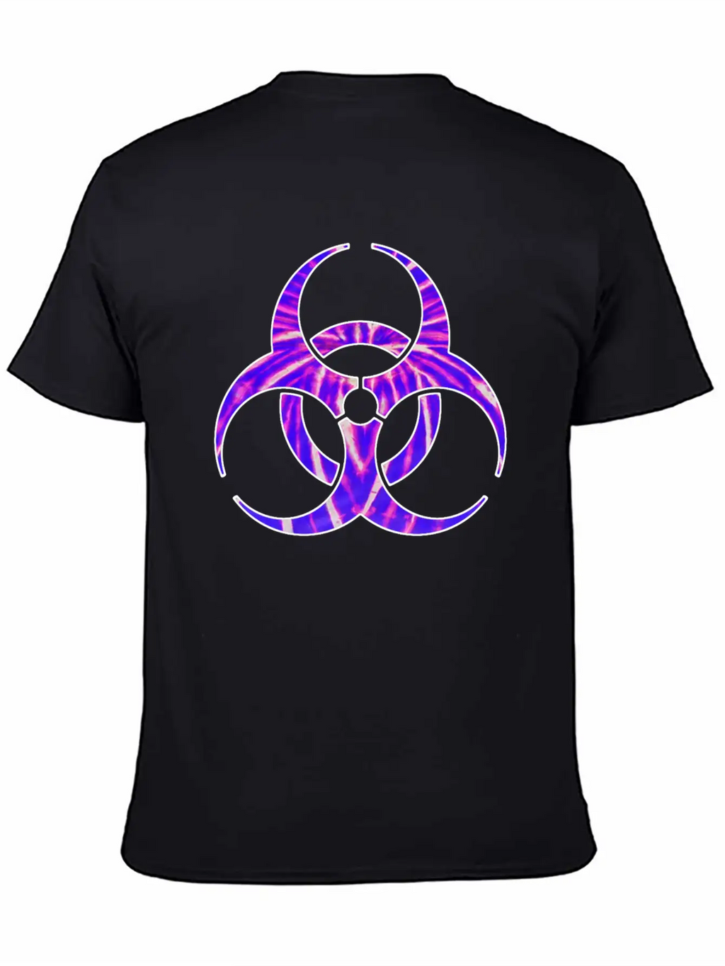 Neon Purple Biohazard Unisex Casual T-Shirt – Clean Design For Daily Comfort