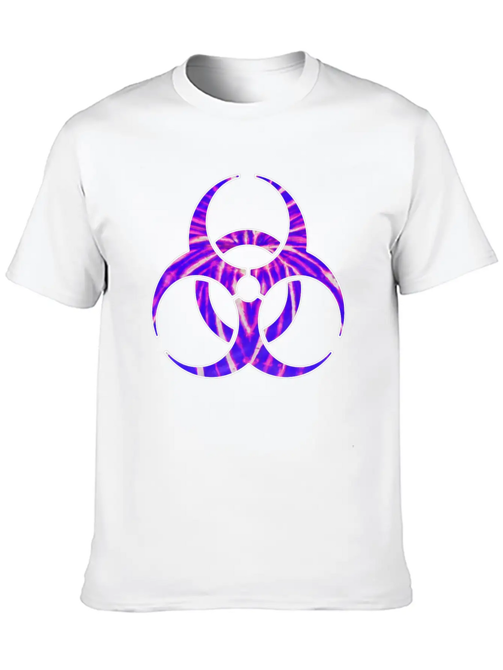 Neon Purple Biohazard Unisex Casual T-Shirt – Clean Design For Daily Comfort