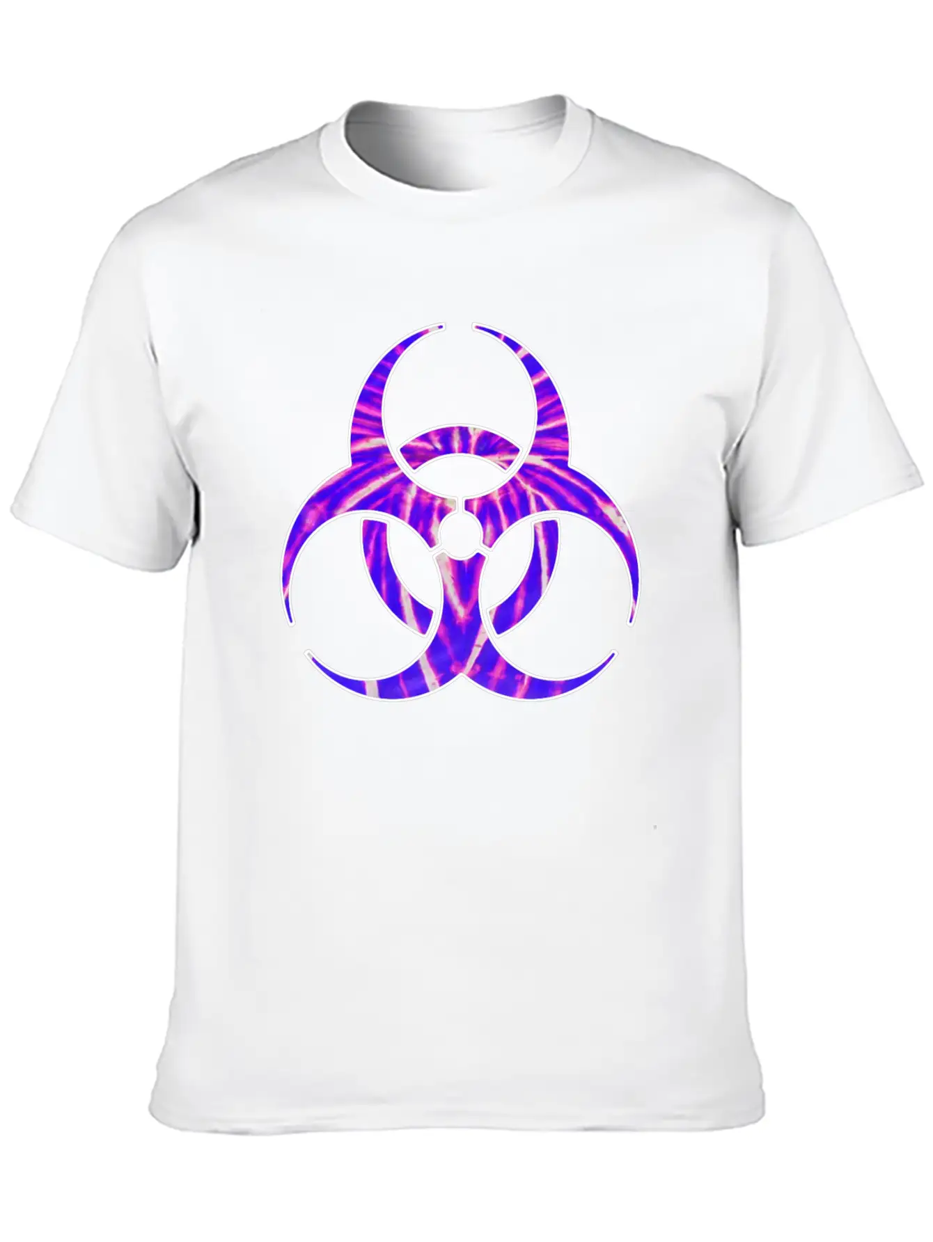 Neon Purple Biohazard Unisex Casual T-Shirt – Clean Design For Daily Comfort