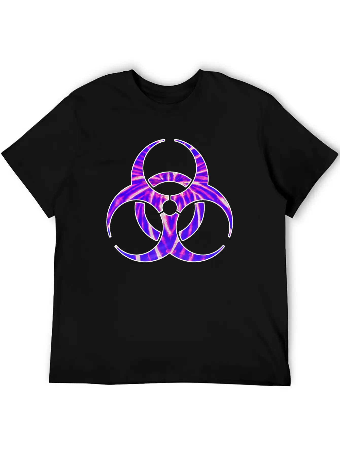 Neon Purple Biohazard Unisex Casual T-Shirt – Clean Design For Daily Comfort