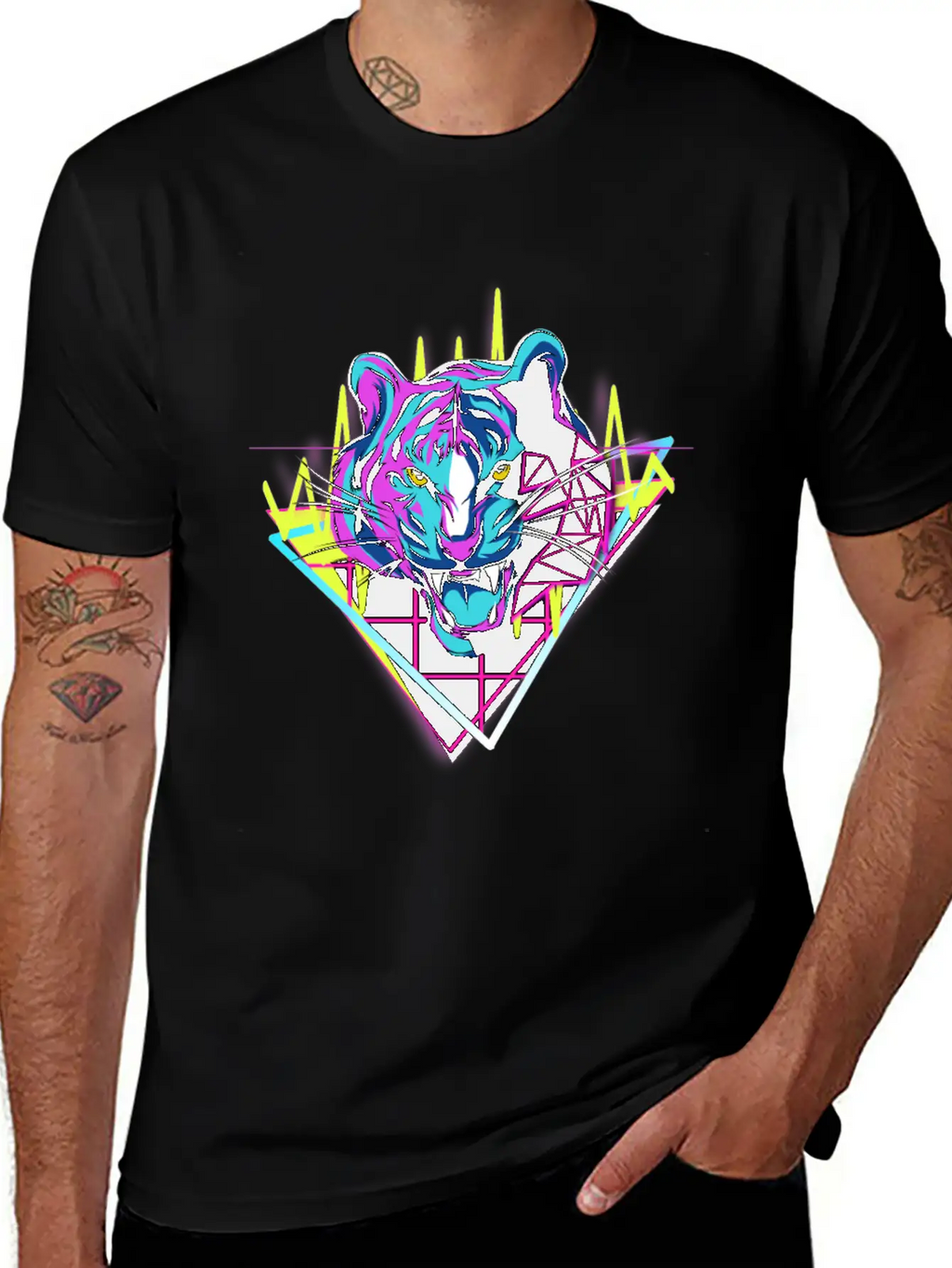 Neon Tiger Unisex Casual T-Shirt – Clean Design For Daily Comfort