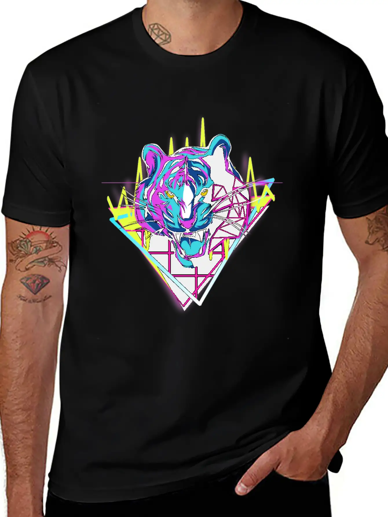 Neon Tiger Unisex Casual T-Shirt – Clean Design For Daily Comfort
