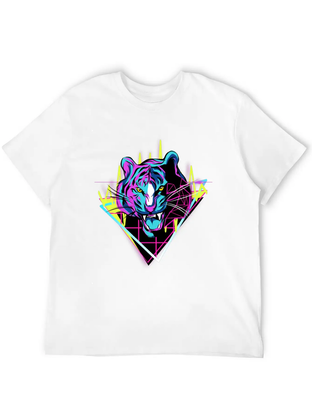 Neon Tiger Unisex Casual T-Shirt – Clean Design For Daily Comfort