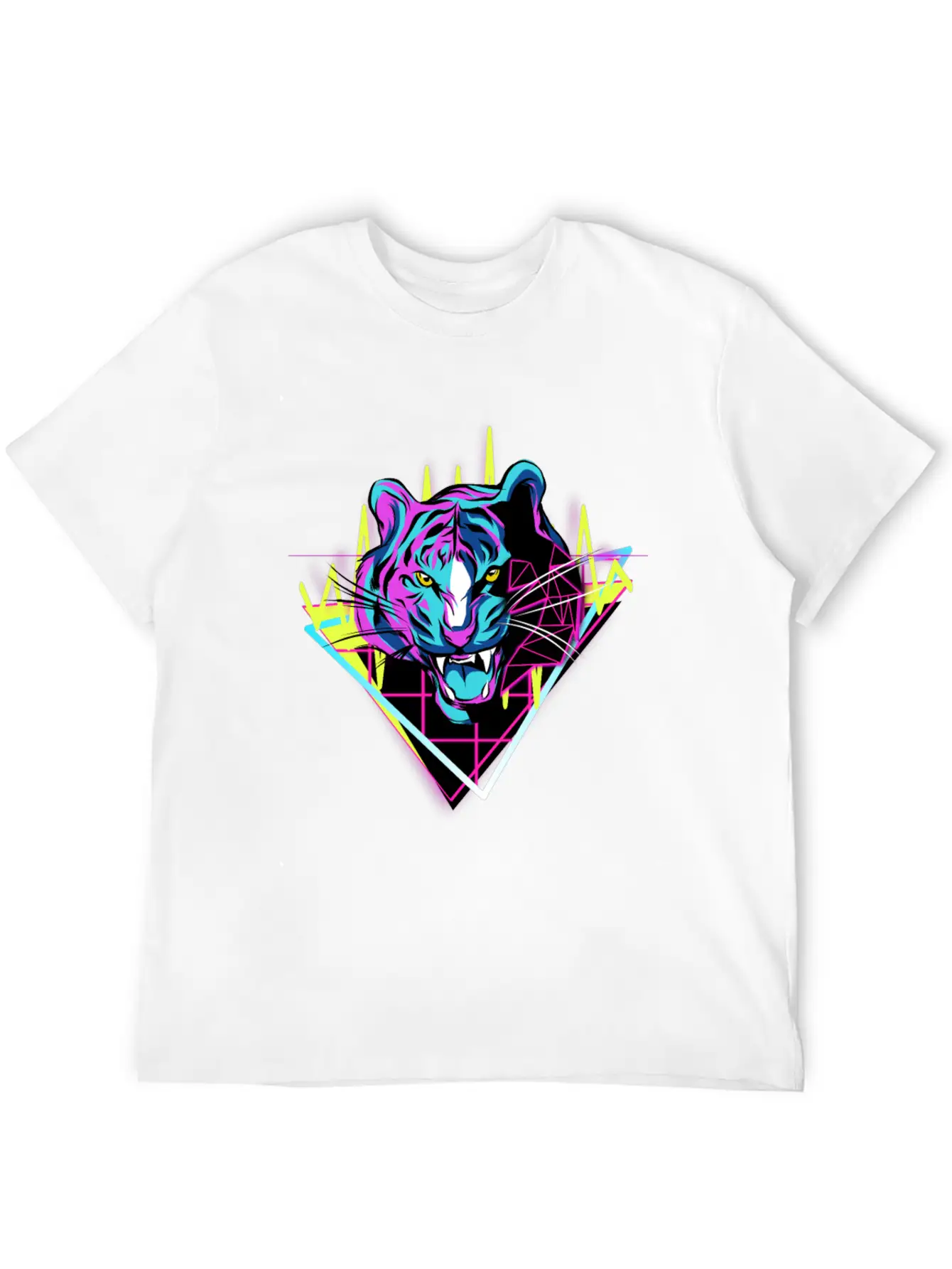 Neon Tiger Unisex Casual T-Shirt – Clean Design For Daily Comfort