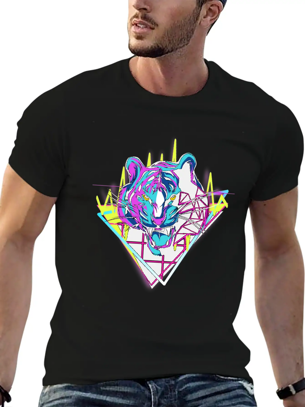 Neon Tiger Unisex Casual T-Shirt – Clean Design For Daily Comfort