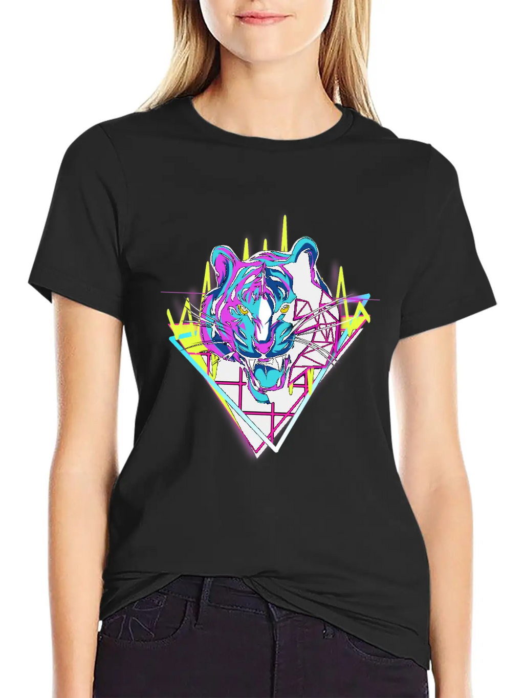 Neon Tiger Unisex Casual T-Shirt – Clean Design For Daily Comfort