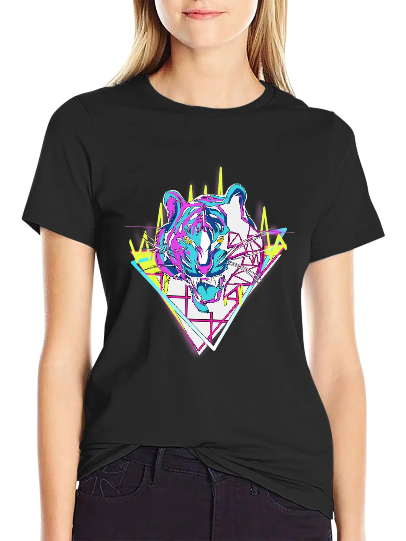 Neon Tiger Unisex Casual T-Shirt – Clean Design For Daily Comfort