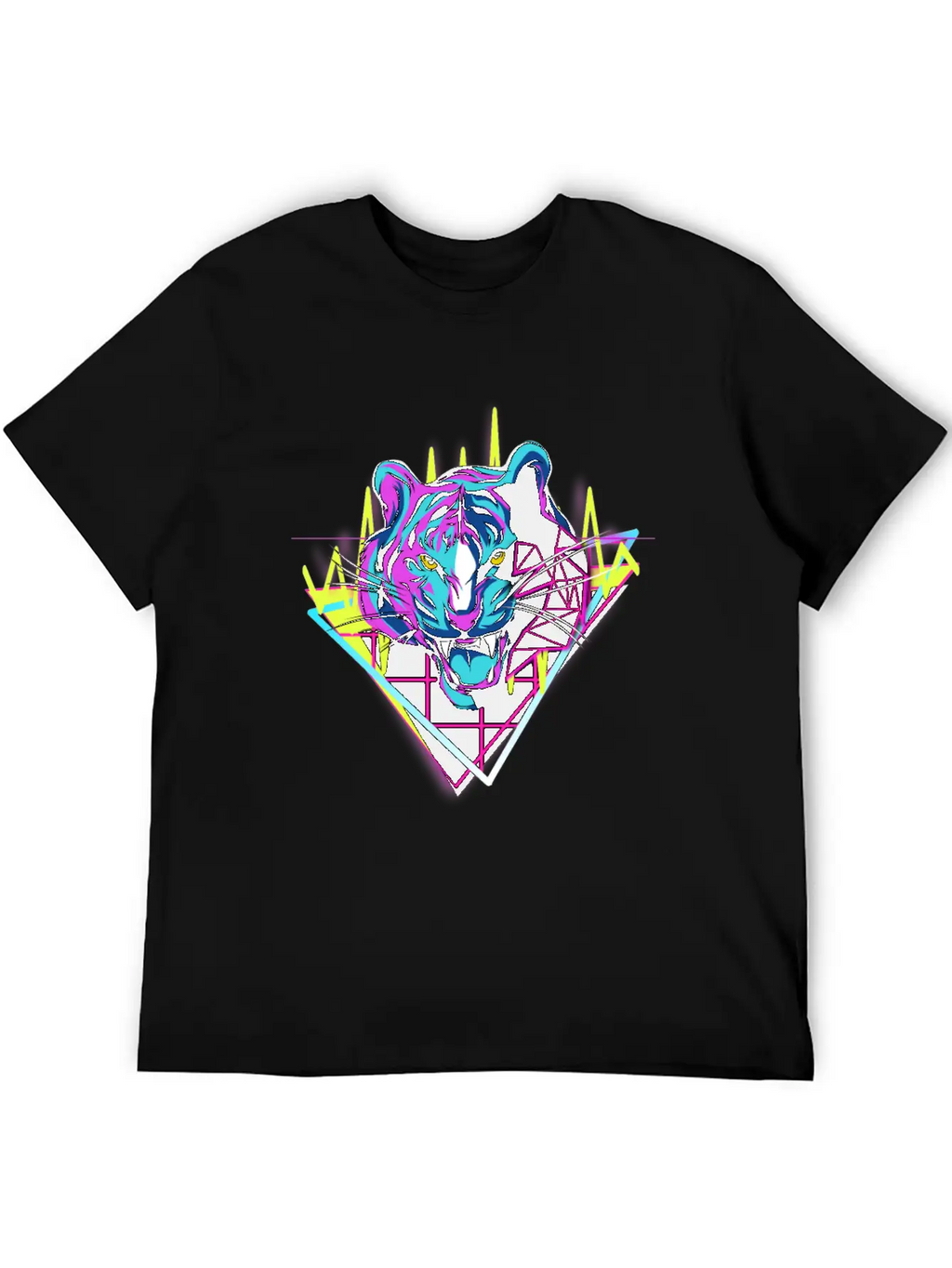 Neon Tiger Unisex Casual T-Shirt – Clean Design For Daily Comfort
