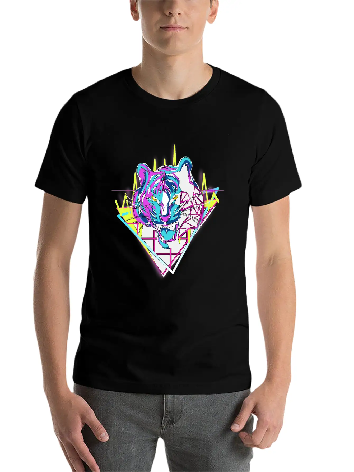 Neon Tiger Unisex Casual T-Shirt – Clean Design For Daily Comfort