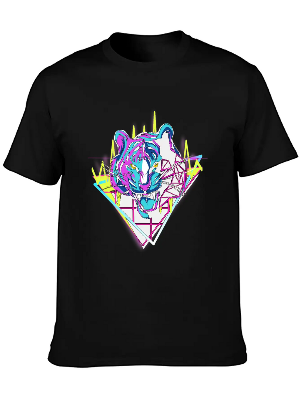 Neon Tiger Unisex Casual T-Shirt – Clean Design For Daily Comfort