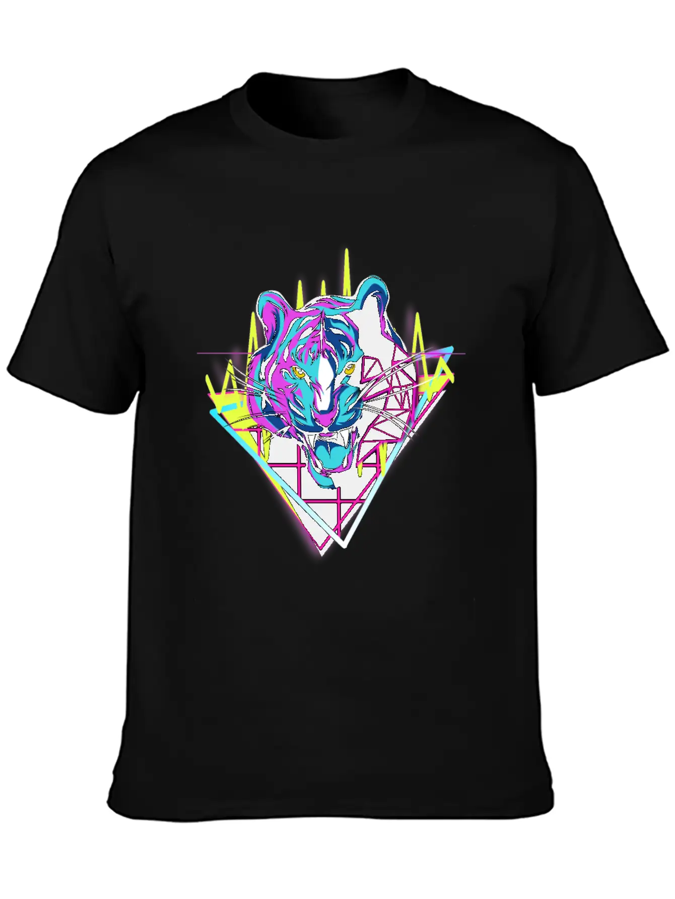 Neon Tiger Unisex Casual T-Shirt – Clean Design For Daily Comfort