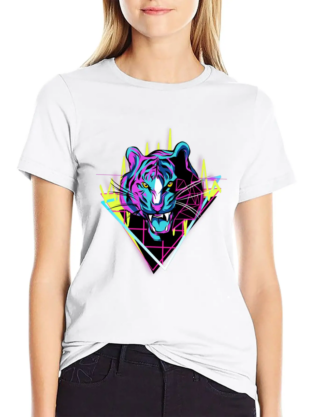 Neon Tiger Unisex Casual T-Shirt – Clean Design For Daily Comfort