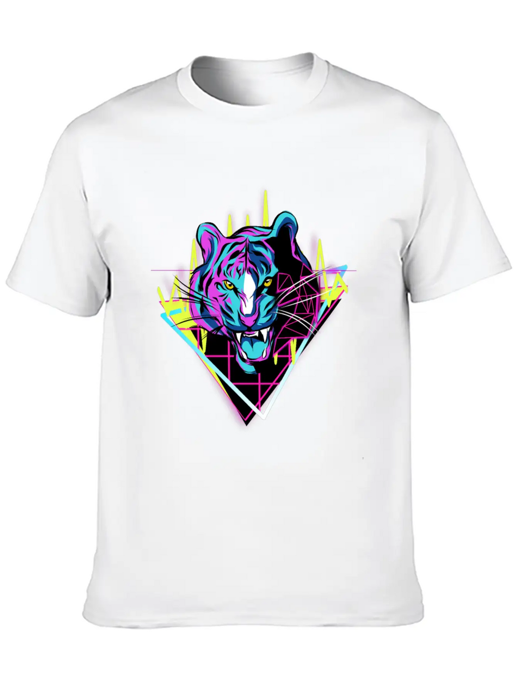 Neon Tiger Unisex Casual T-Shirt – Clean Design For Daily Comfort