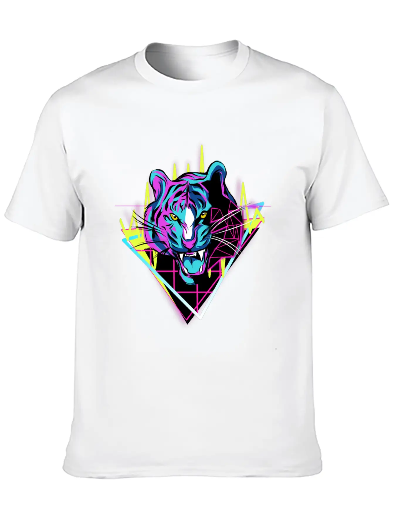 Neon Tiger Unisex Casual T-Shirt – Clean Design For Daily Comfort