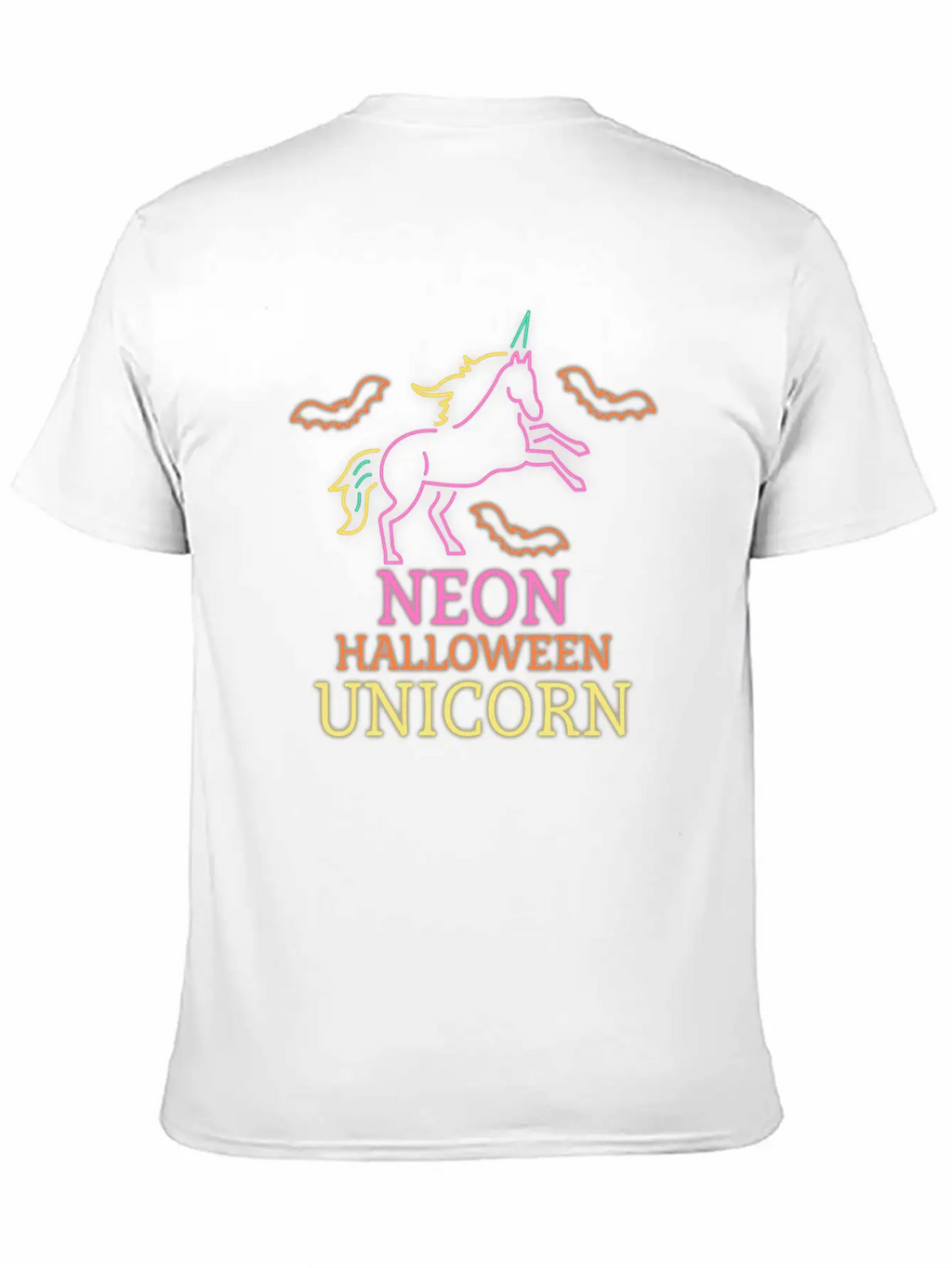 Neon Unicorn Unisex Short Sleeve Soft Cotton T-Shirt – Casual Everyday Wear