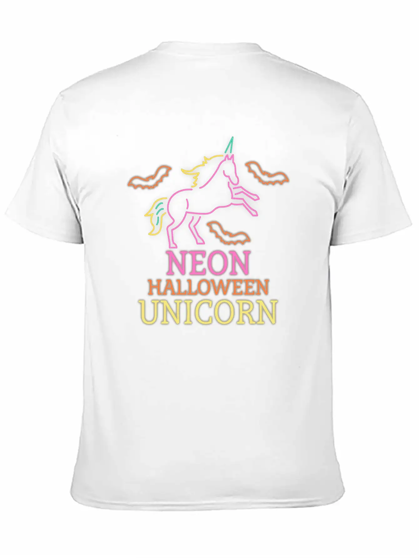 Neon Unicorn Unisex Short Sleeve Soft Cotton T-Shirt – Casual Everyday Wear