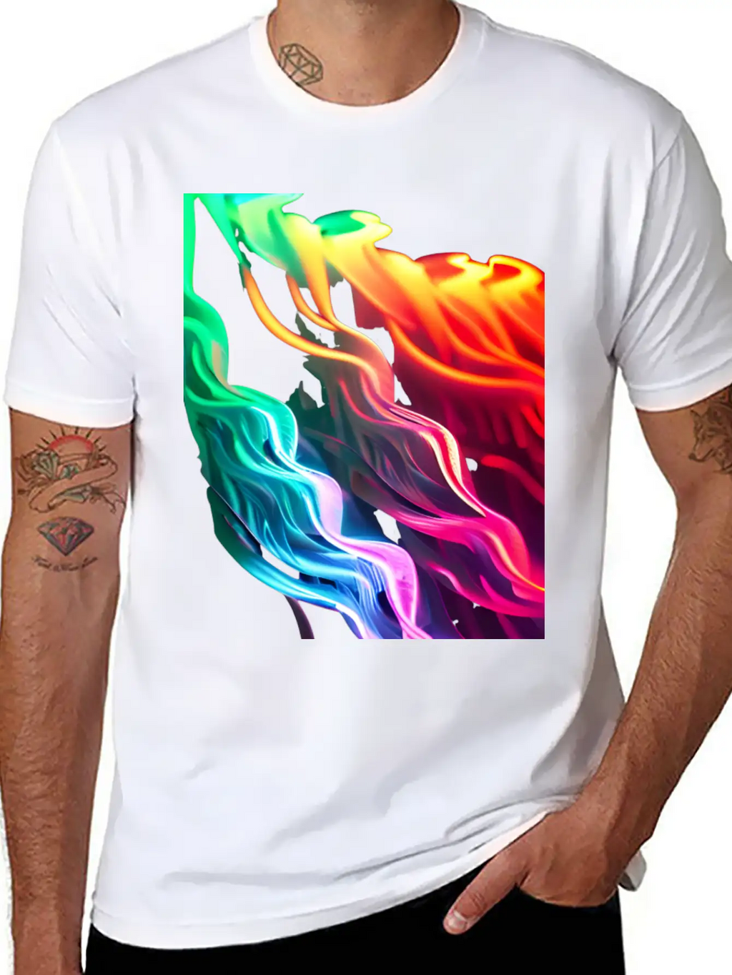 Neon Waves Unisex Casual T-Shirt – Clean Design For Daily Comfort