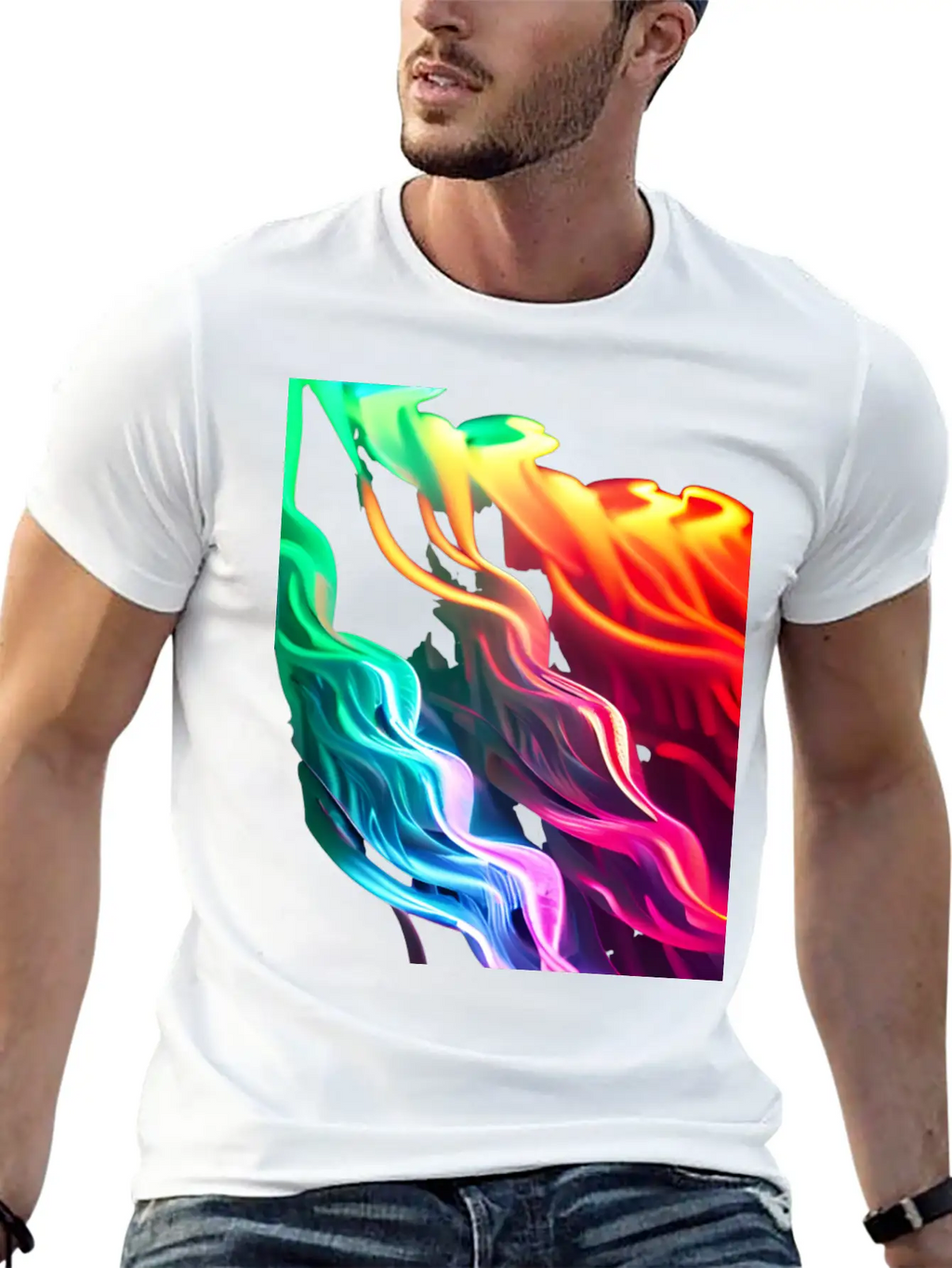 Neon Waves Unisex Casual T-Shirt – Clean Design For Daily Comfort