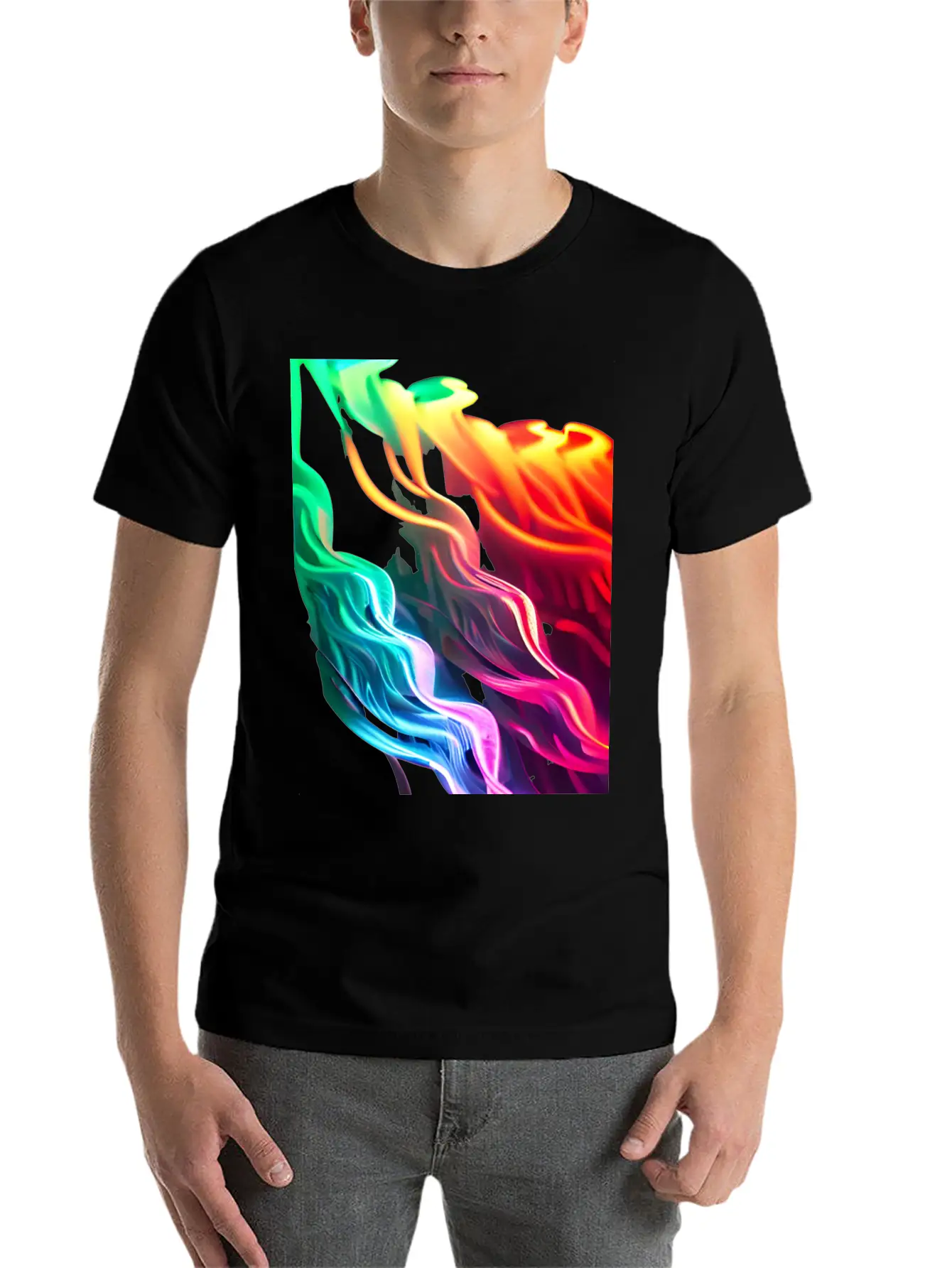Neon Waves Unisex Casual T-Shirt – Clean Design For Daily Comfort