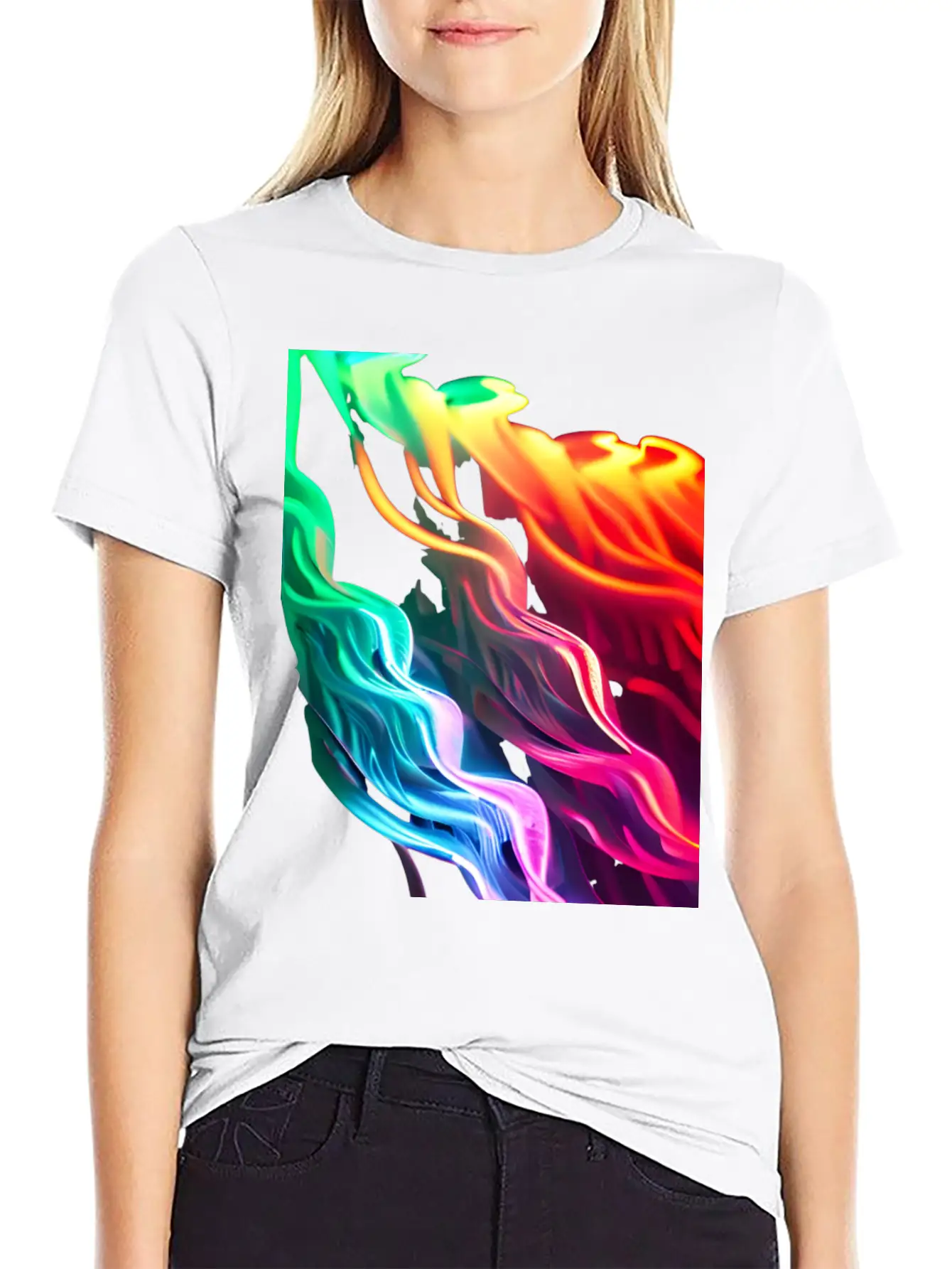 Neon Waves Unisex Casual T-Shirt – Clean Design For Daily Comfort