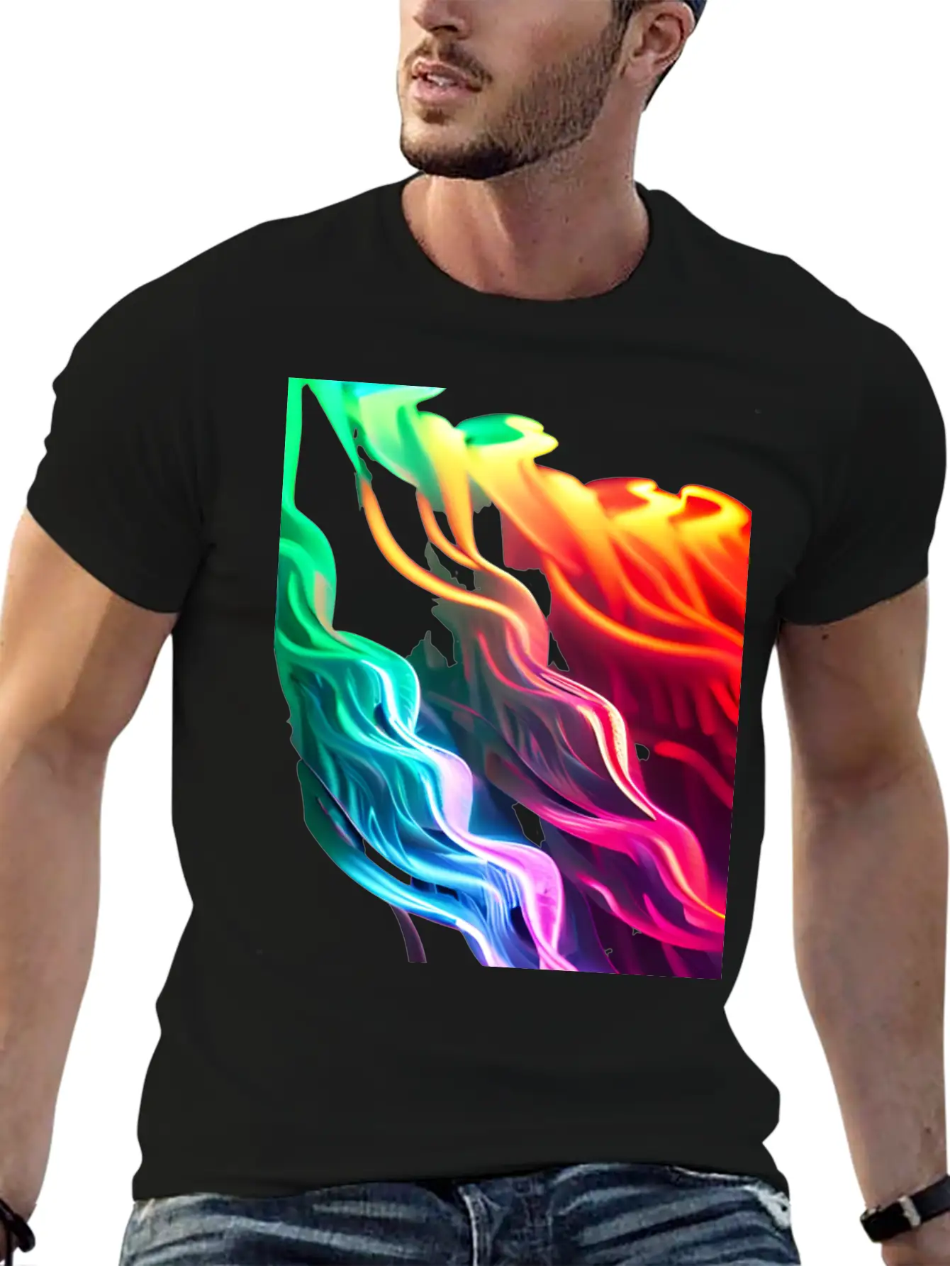 Neon Waves Unisex Casual T-Shirt – Clean Design For Daily Comfort