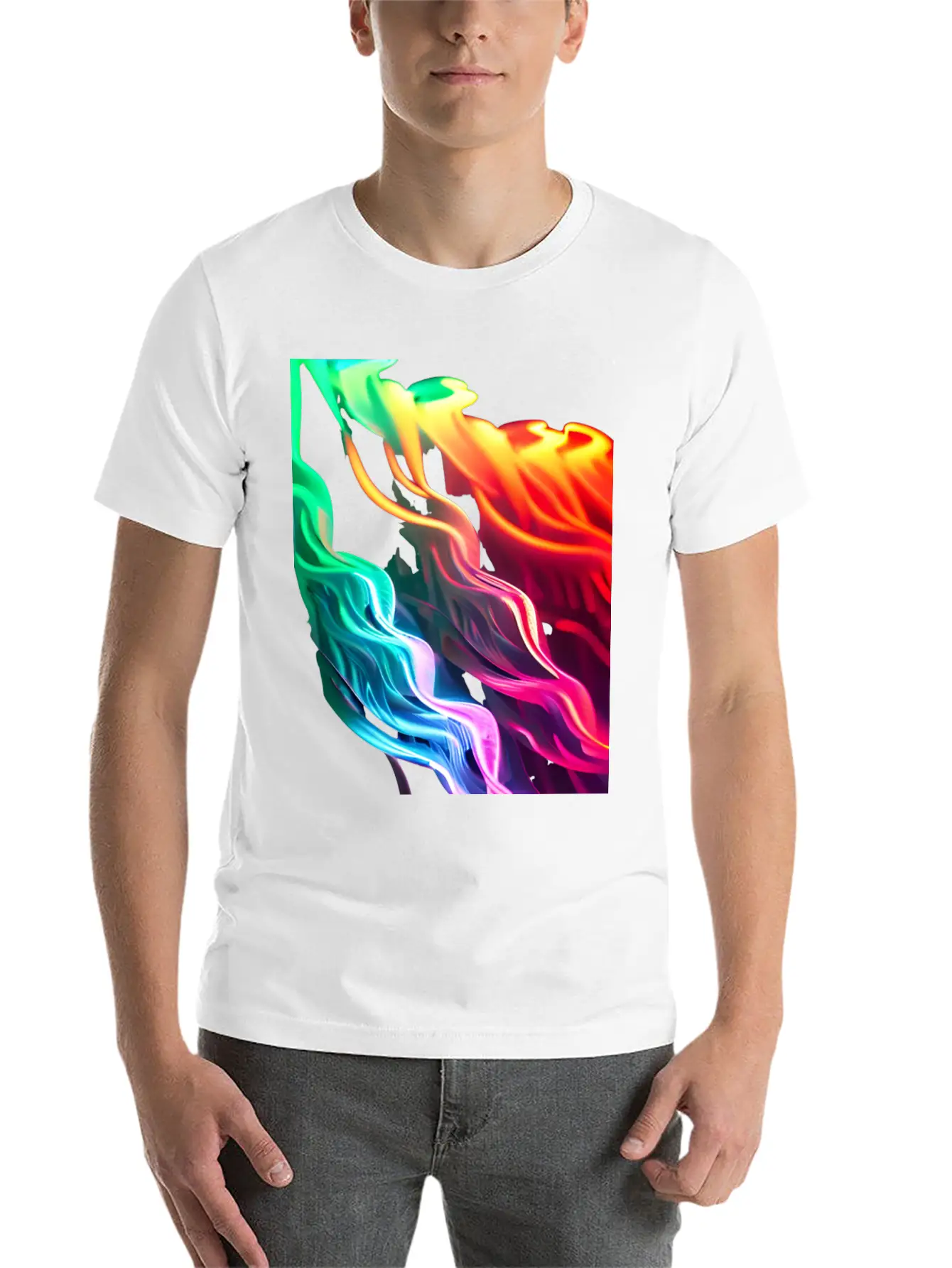 Neon Waves Unisex Casual T-Shirt – Clean Design For Daily Comfort