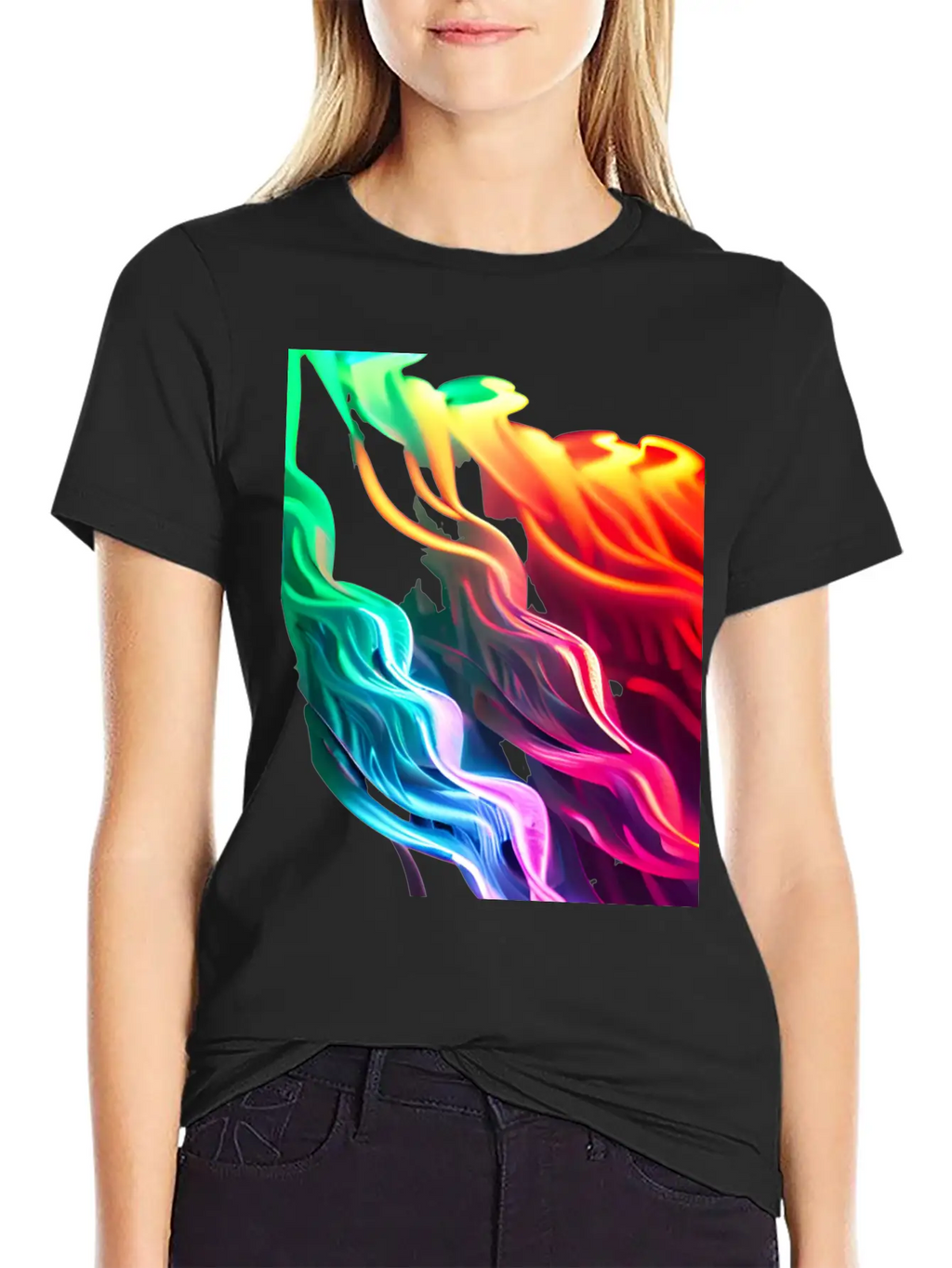 Neon Waves Unisex Casual T-Shirt – Clean Design For Daily Comfort