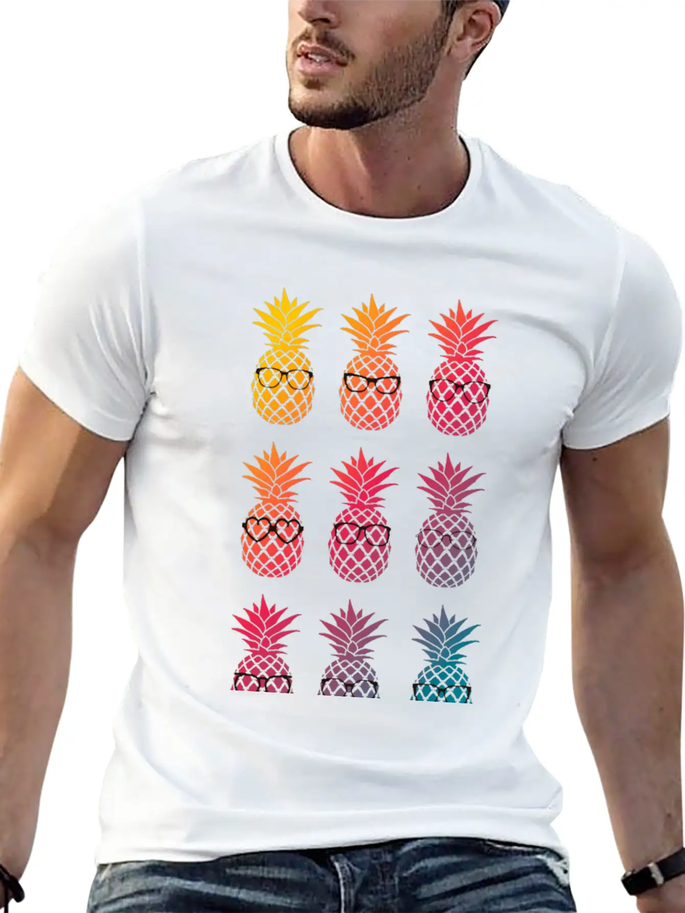 Nerd Pineapple Unisex Casual T-Shirt – Clean Design For Daily Comfort
