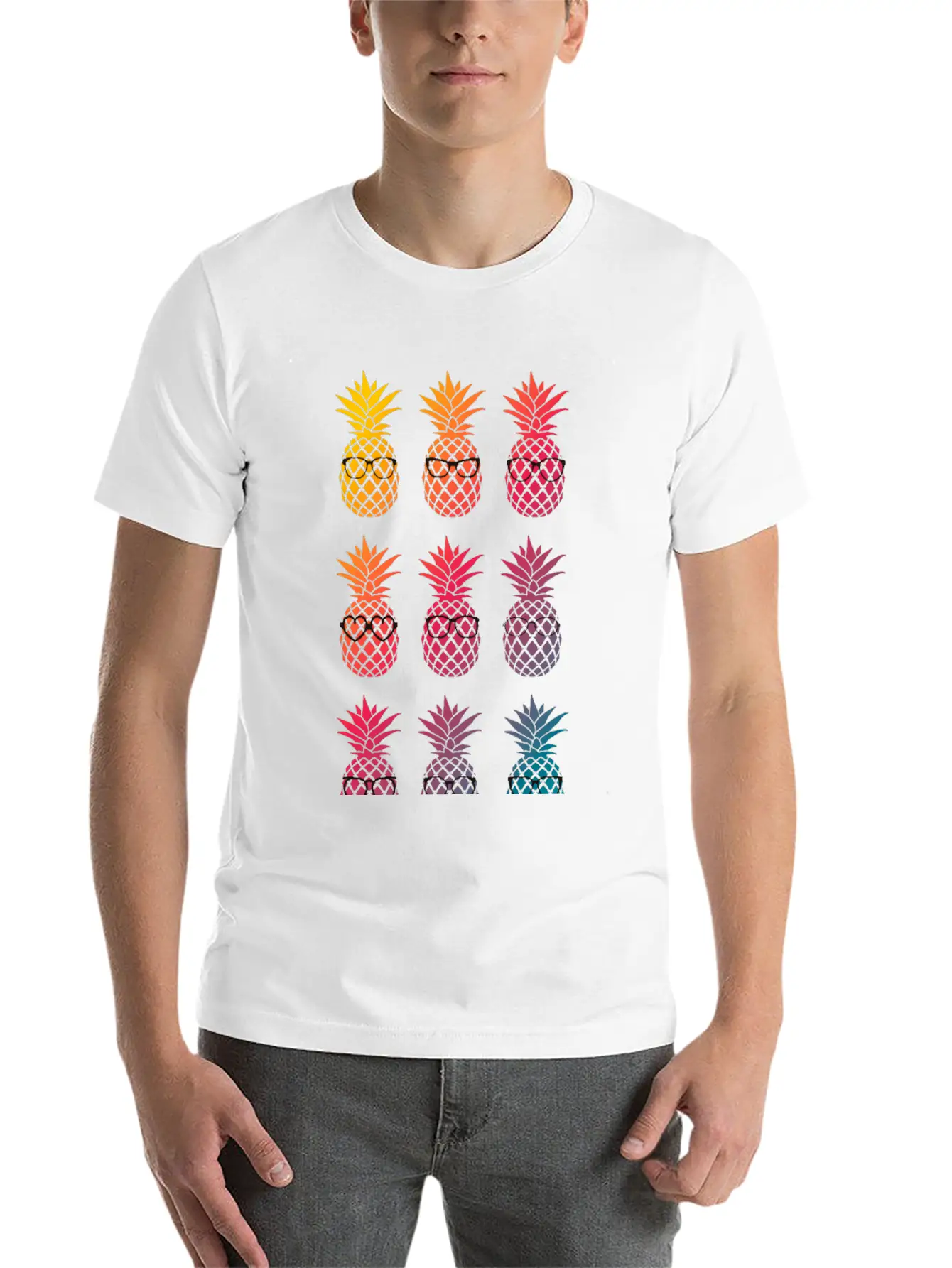 Nerd Pineapple Unisex Casual T-Shirt – Clean Design For Daily Comfort