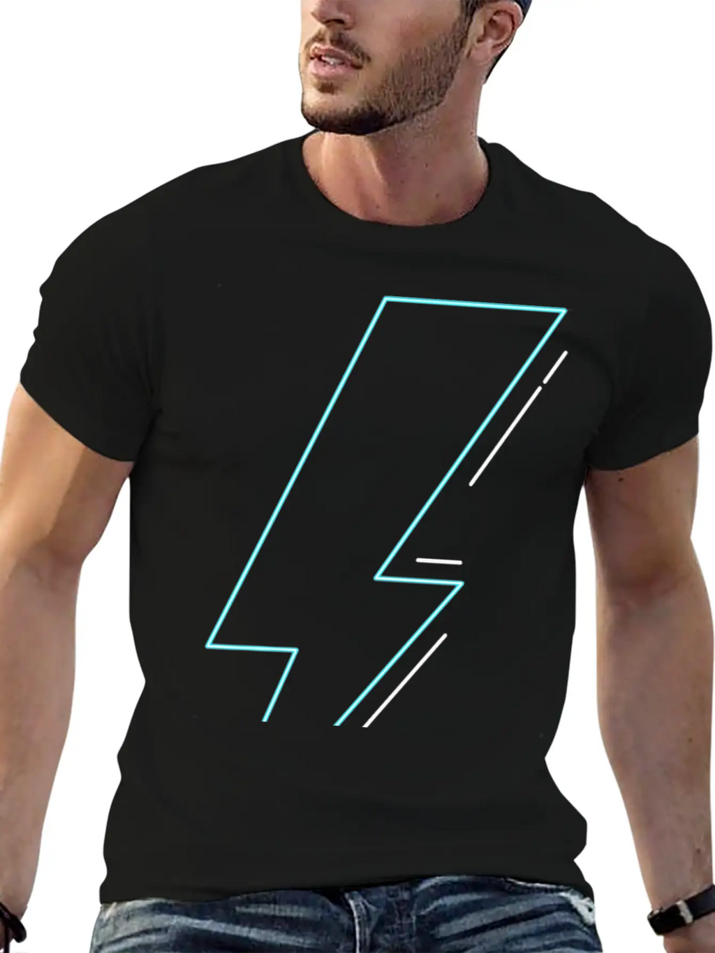 Nerdy Blue Thunder Stylish Everyday T-Shirt – Unisex Basic Cotton Tee