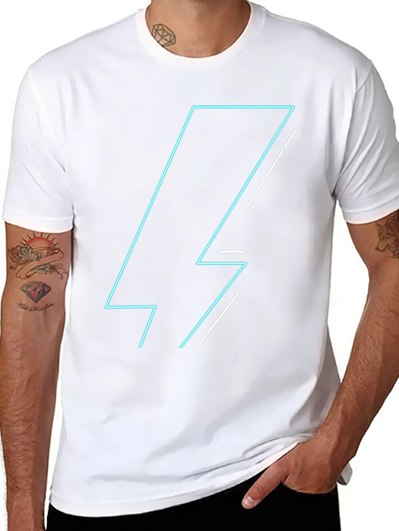 Nerdy Blue Thunder Stylish Everyday T-Shirt – Unisex Basic Cotton Tee