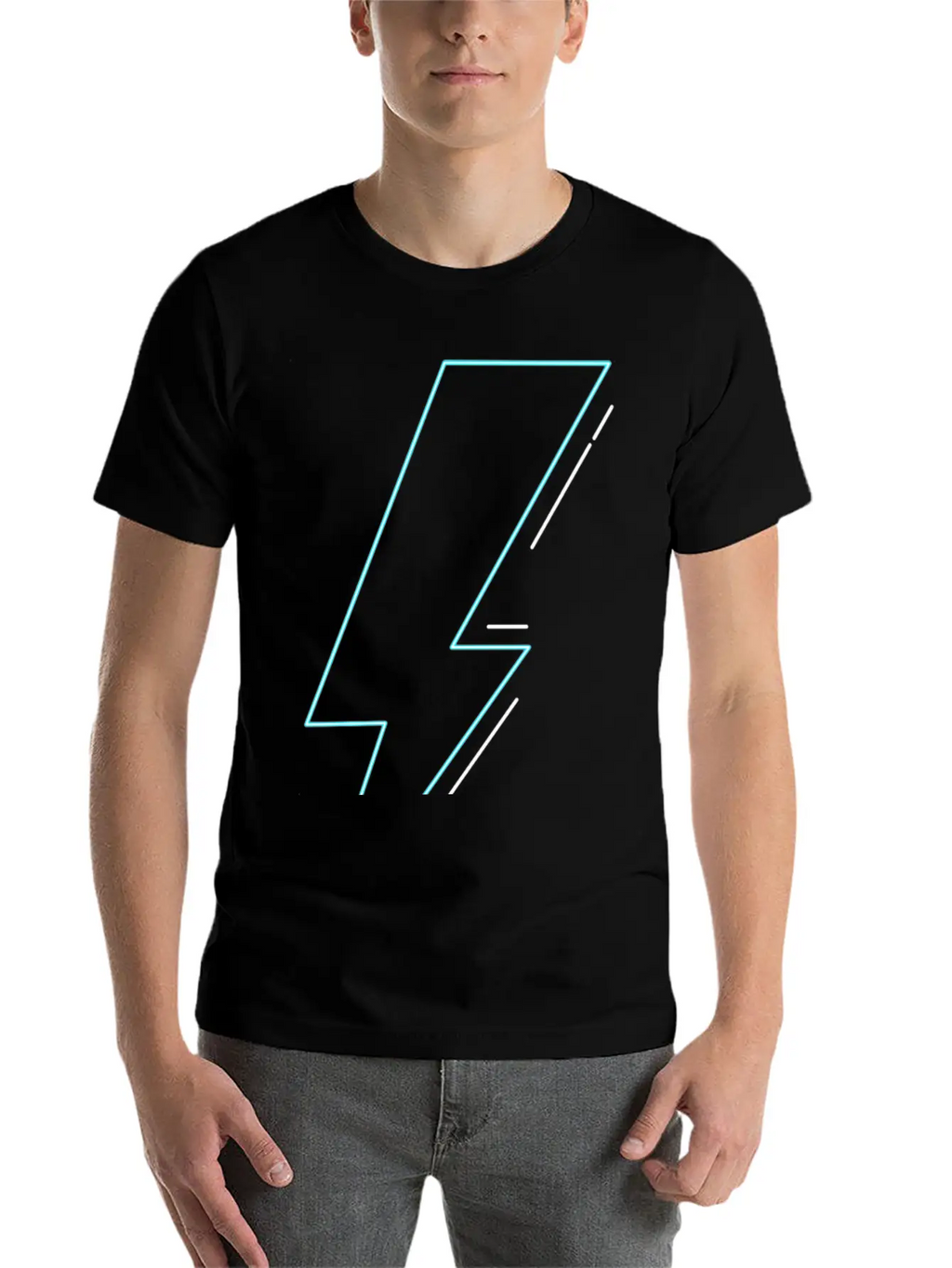 Nerdy Blue Thunder Stylish Everyday T-Shirt – Unisex Basic Cotton Tee