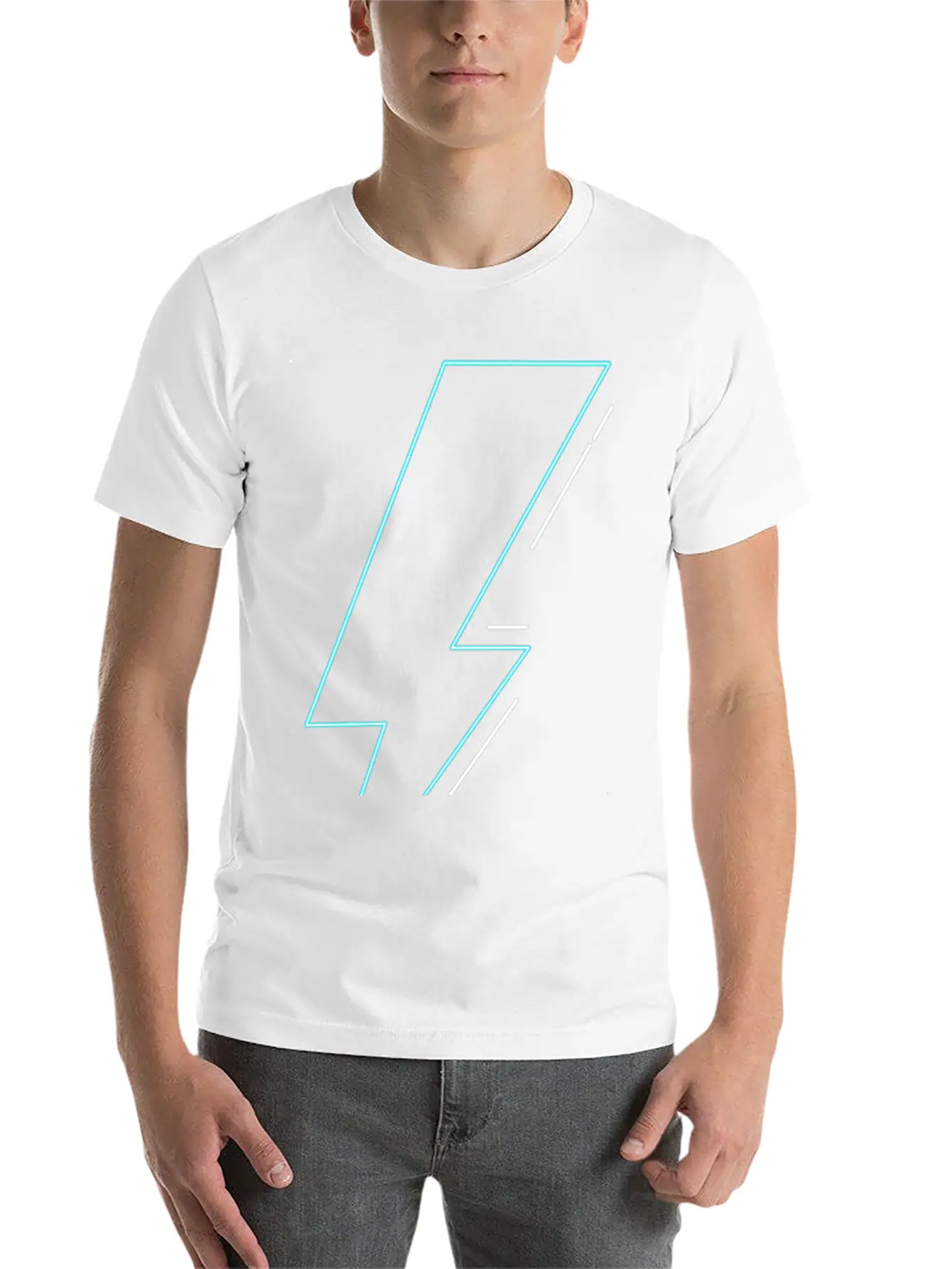 Nerdy Blue Thunder Stylish Everyday T-Shirt – Unisex Basic Cotton Tee