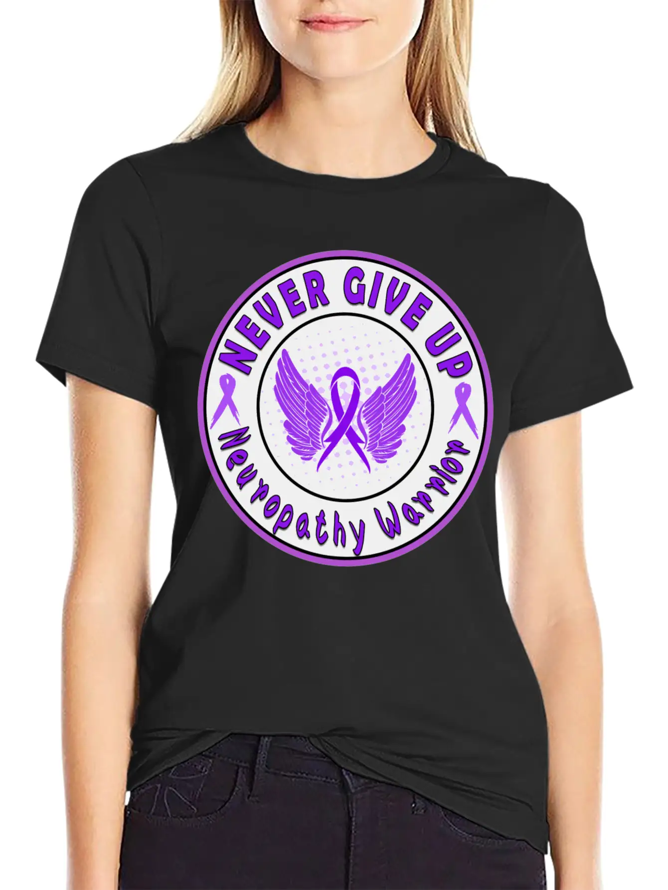Neuropathy Awareness Unisex Short Sleeve Soft Cotton T-Shirt – Casual Everyday Wear