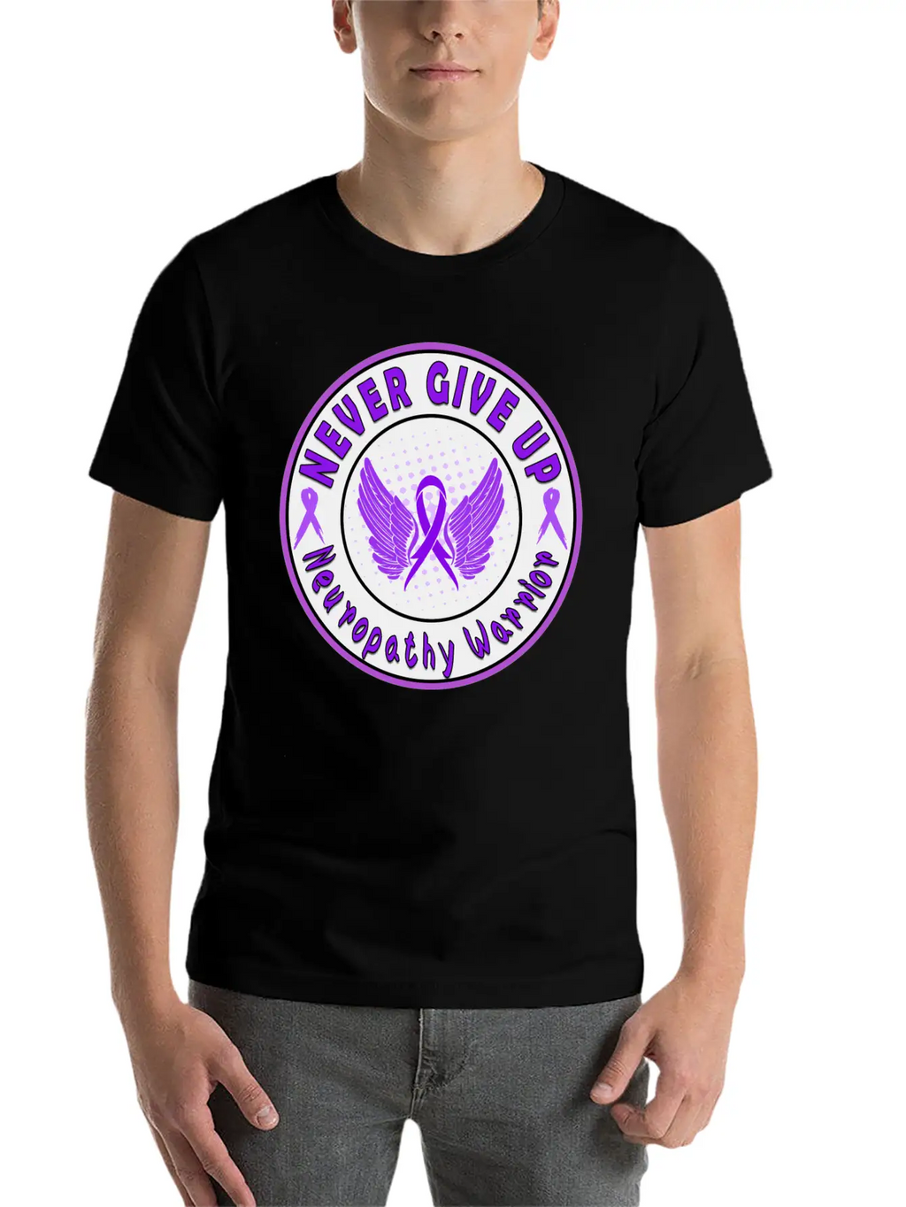 Neuropathy Awareness Unisex Short Sleeve Soft Cotton T-Shirt – Casual Everyday Wear