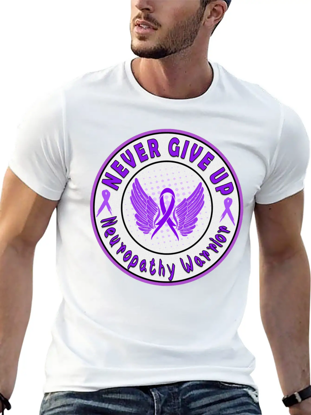 Neuropathy Awareness Unisex Short Sleeve Soft Cotton T-Shirt – Casual Everyday Wear