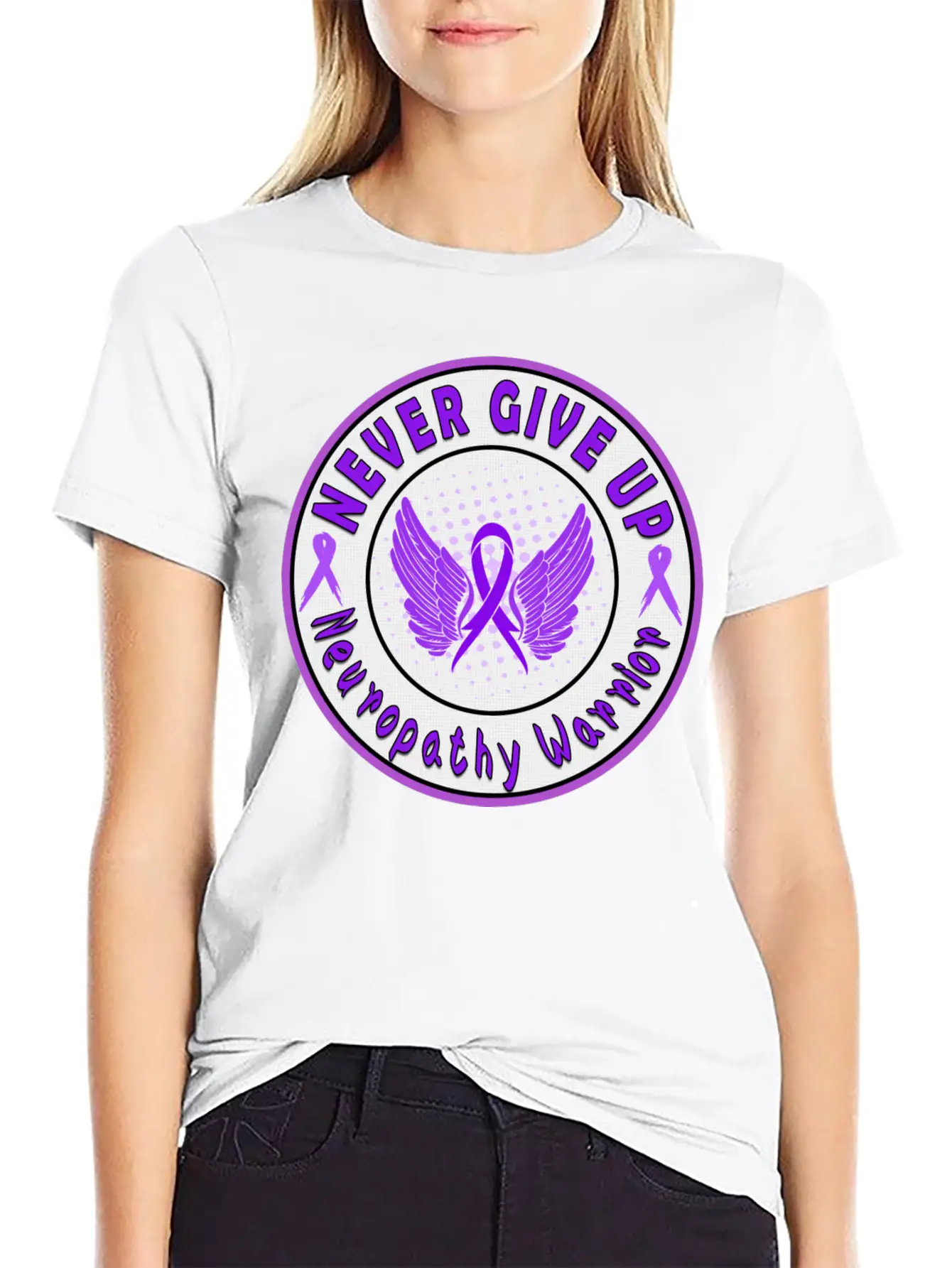 Neuropathy Awareness Unisex Short Sleeve Soft Cotton T-Shirt – Casual Everyday Wear