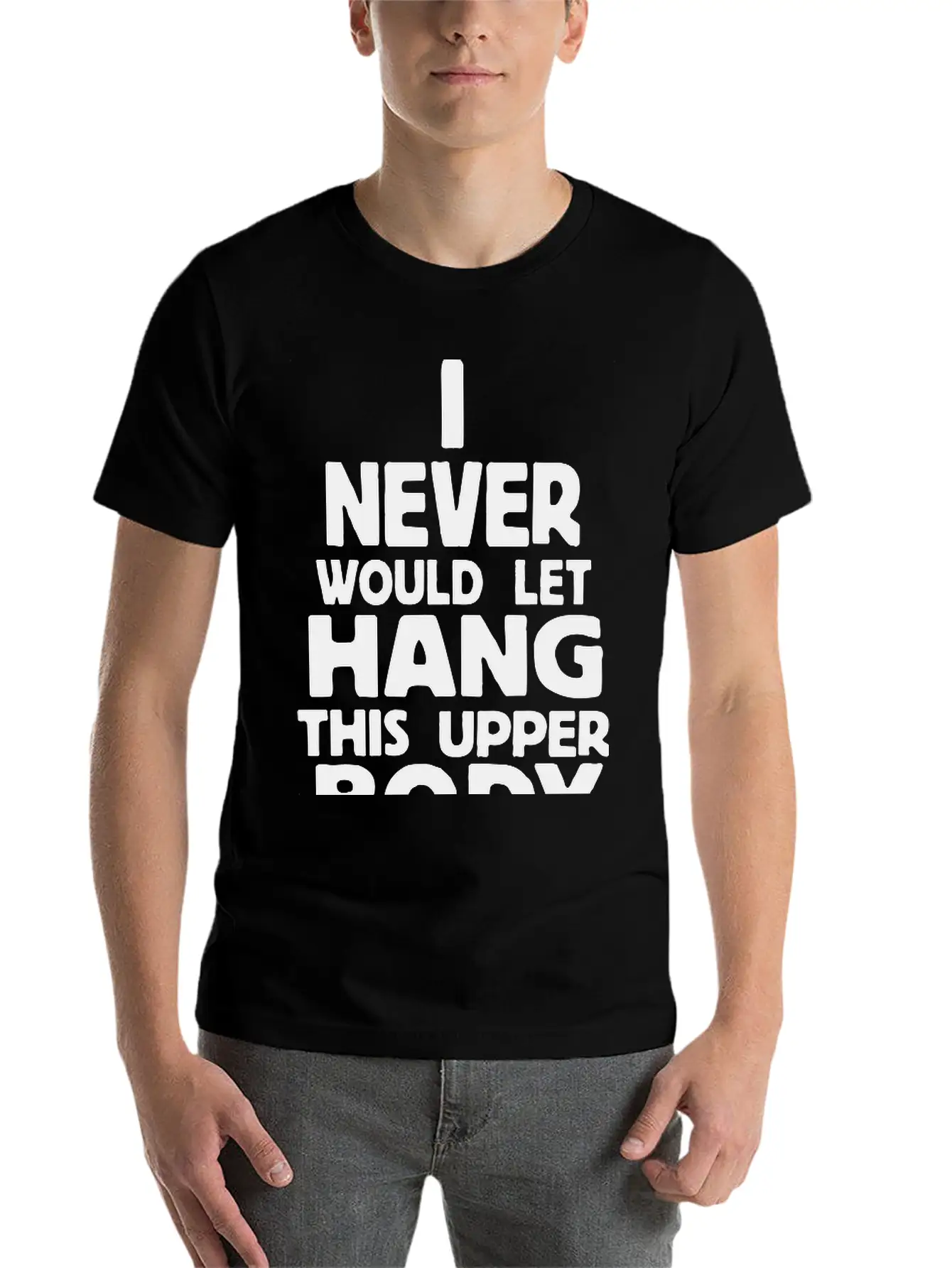 Never Body Hang Unisex Casual T-Shirt – Clean Design For Daily Comfort