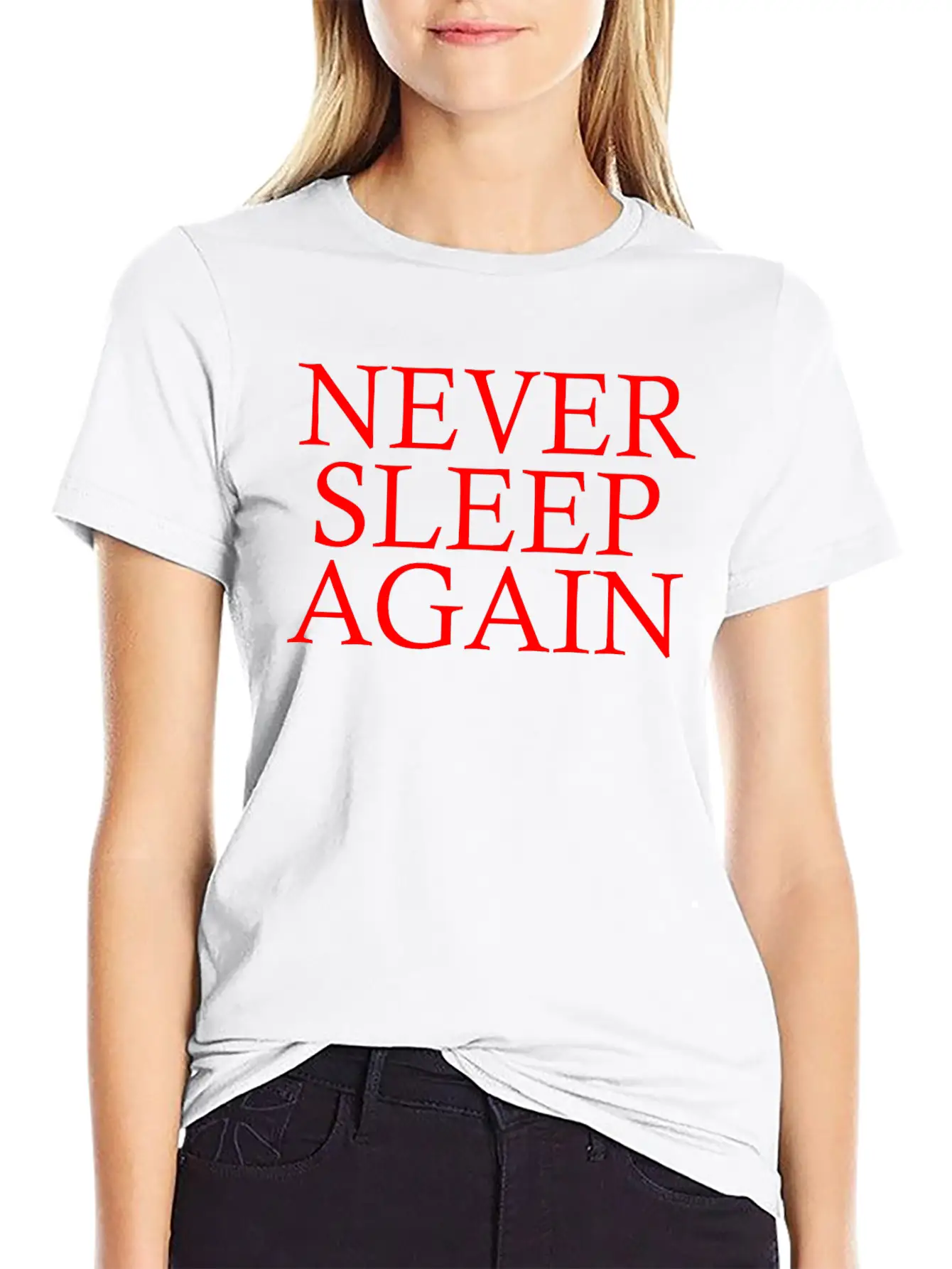 NEVER SLEEP AGAIN Breathable Soft Cotton T-Shirt – Timeless Casual Look