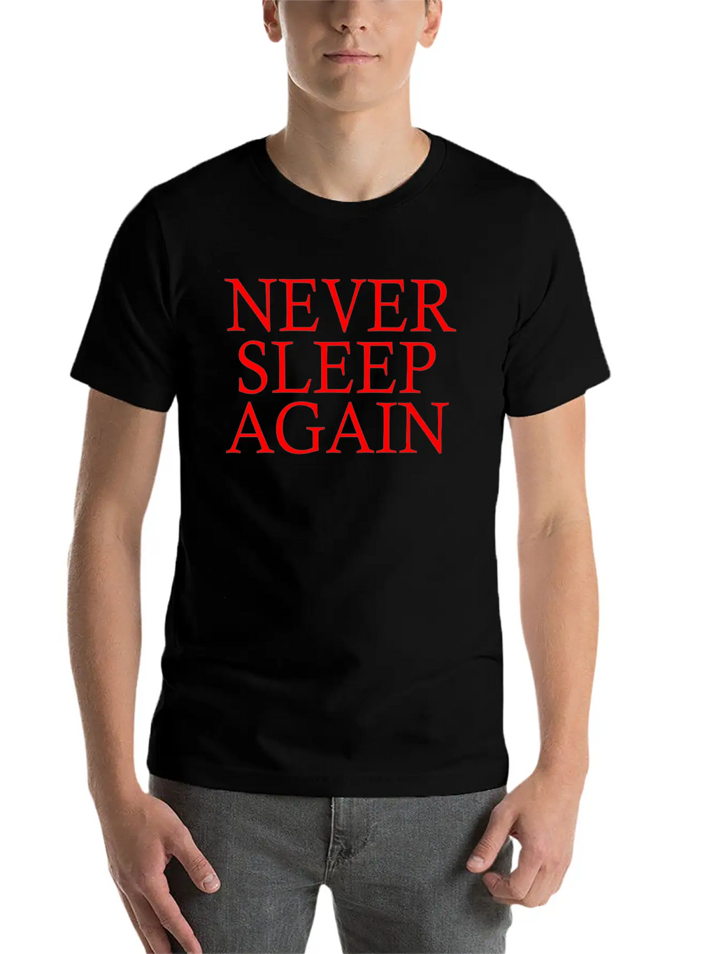 NEVER SLEEP AGAIN Breathable Soft Cotton T-Shirt – Timeless Casual Look