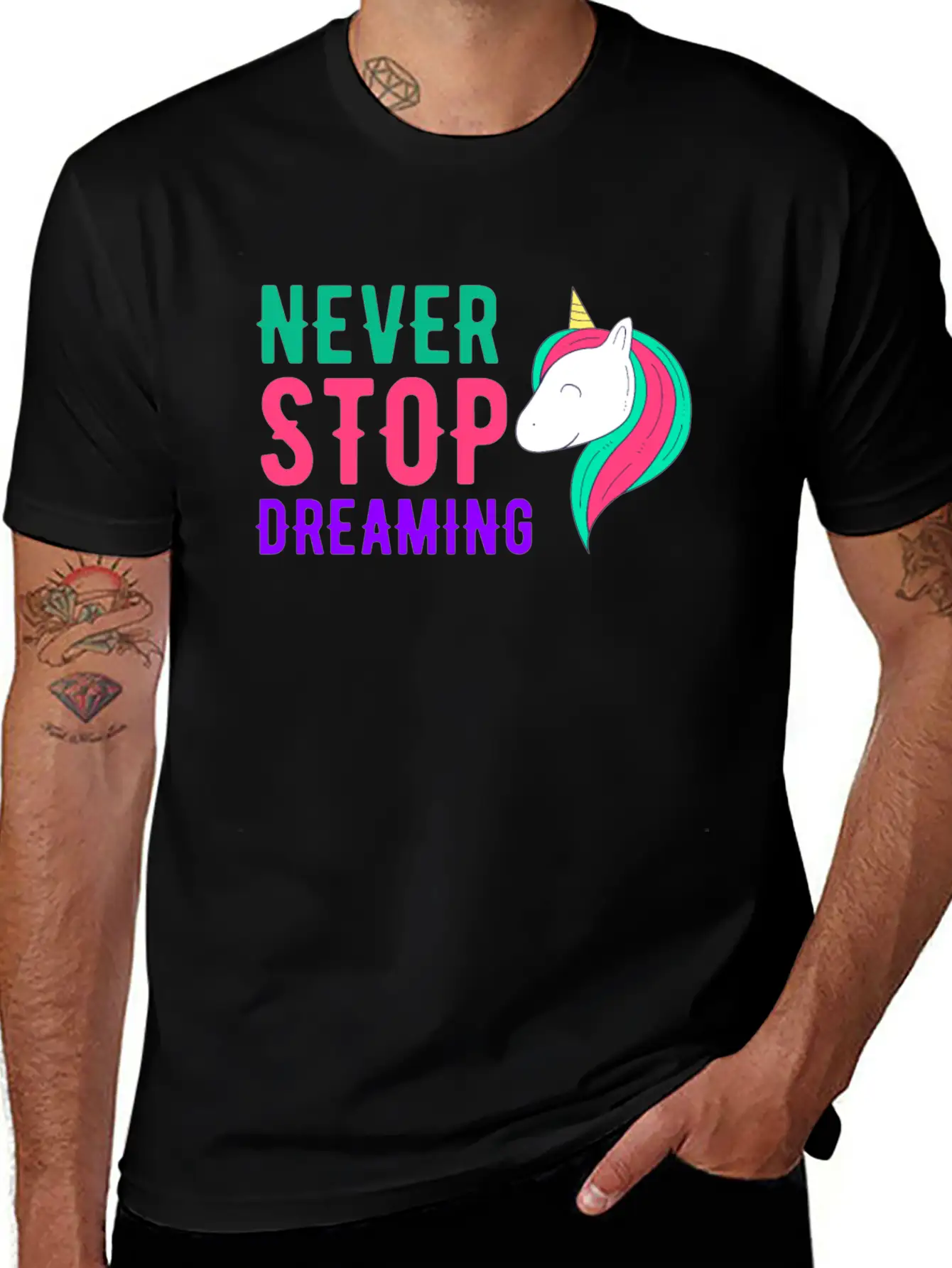 Never Stop Dreaming Breathable Soft Cotton T-Shirt – Timeless Casual Look