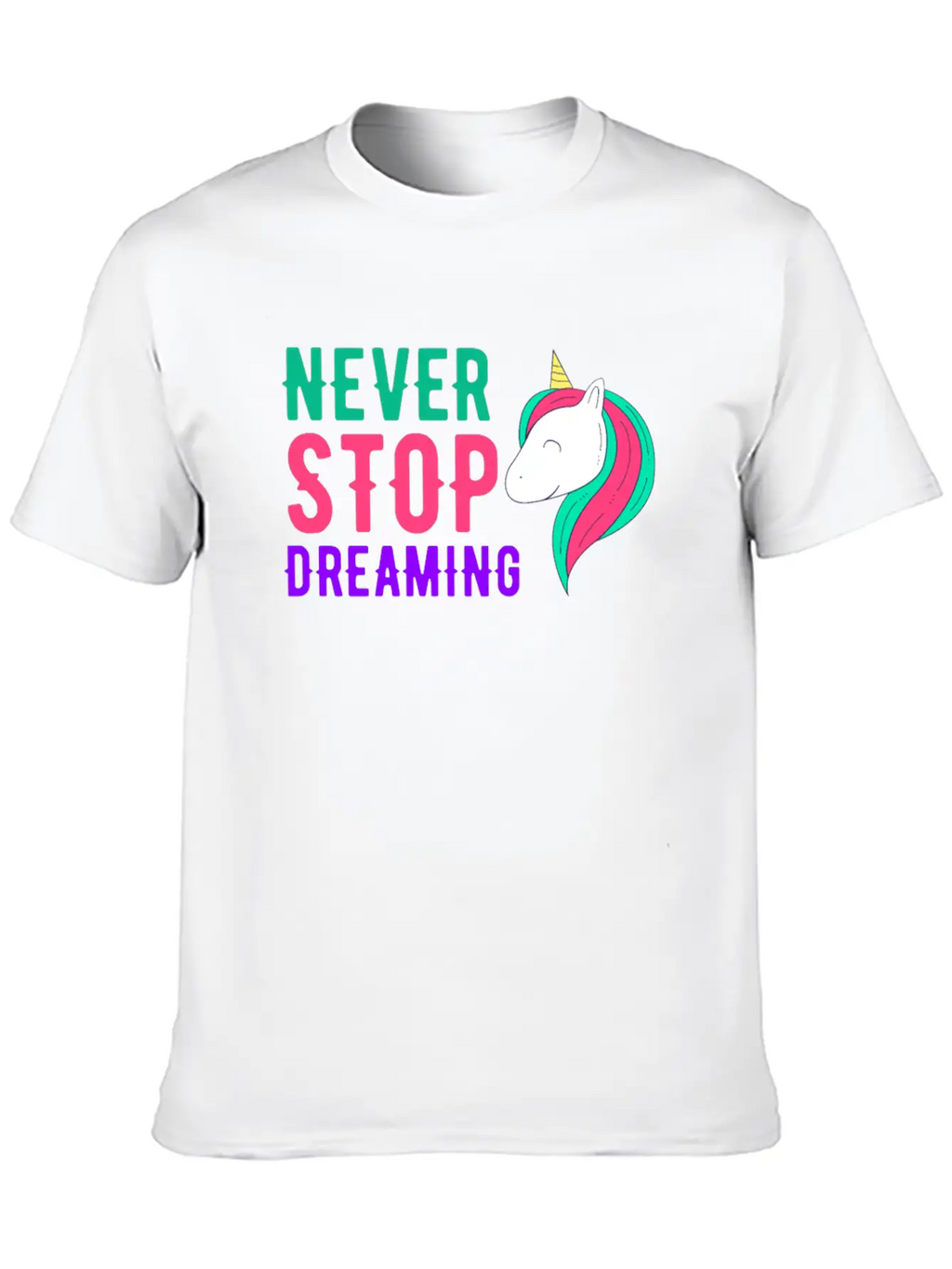 Never Stop Dreaming Breathable Soft Cotton T-Shirt – Timeless Casual Look