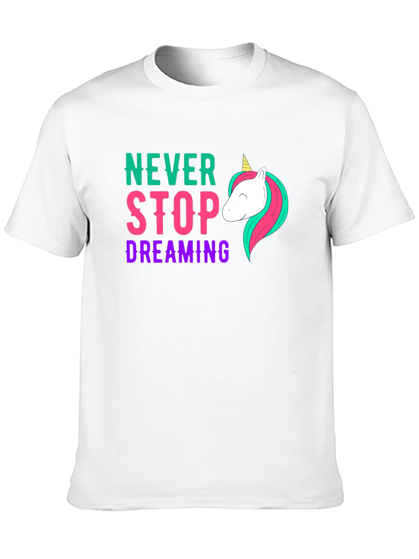 Never Stop Dreaming Breathable Soft Cotton T-Shirt – Timeless Casual Look