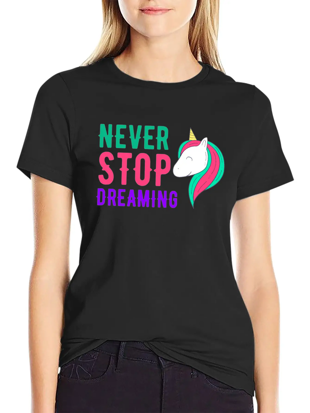 Never Stop Dreaming Breathable Soft Cotton T-Shirt – Timeless Casual Look